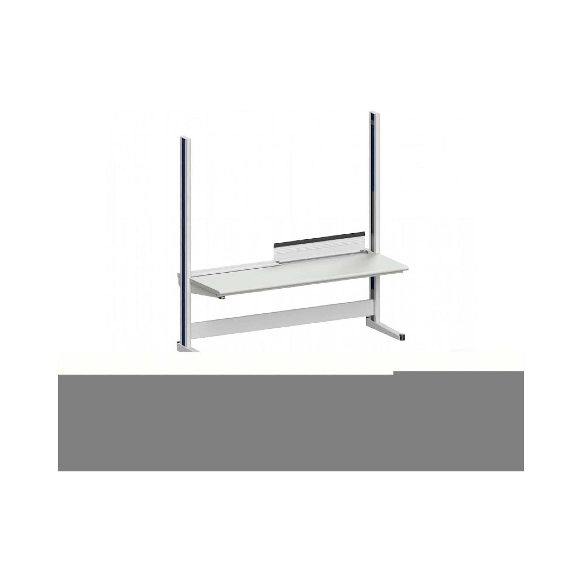 Karl 10.355.23. ESD-Arbeitstisch Quadro Grundelement inklusive Kabelwanne mit Klappe, 2135x880x2200 mm