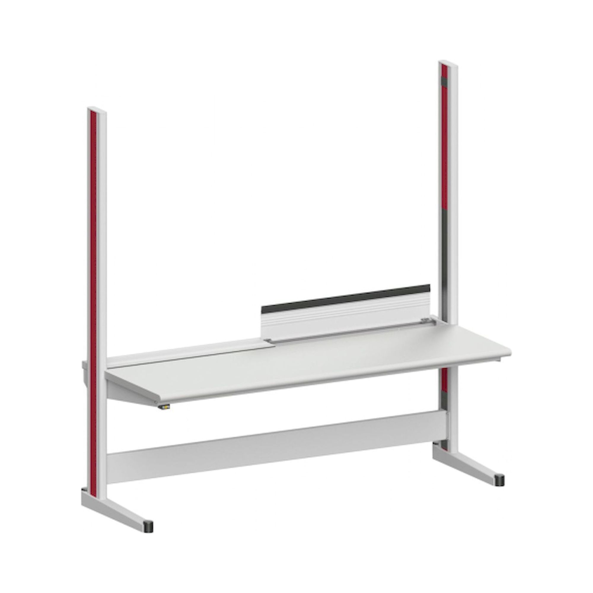 Karl 10.355.24. ESD-Arbeitstisch Quadro Grundelement inklusive Kabelwanne mit Klappe, 2135x880x2200 mm