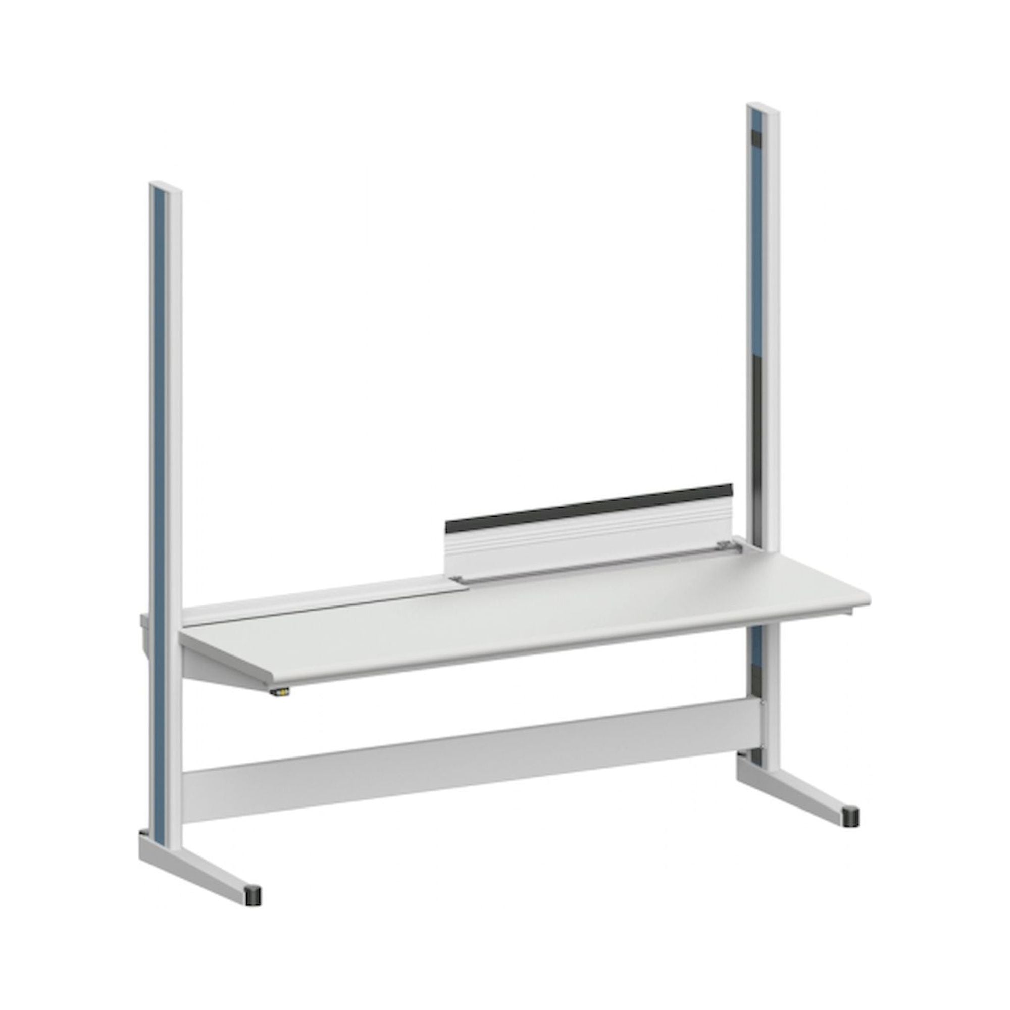 Karl 10.355.28. ESD-Arbeitstisch Quadro Grundelement inklusive Kabelwanne mit Klappe, 2135x880x2200 mm