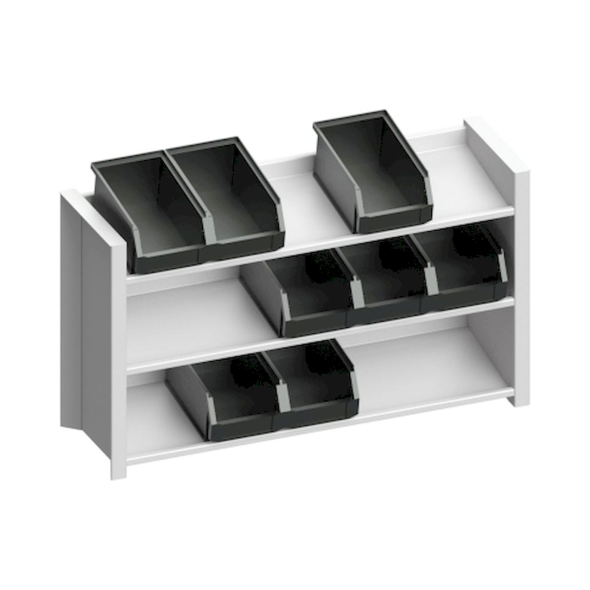 Karl 14.611.70. GreifschalenBEHÄLTER 3-REIHIG, 585x165x335