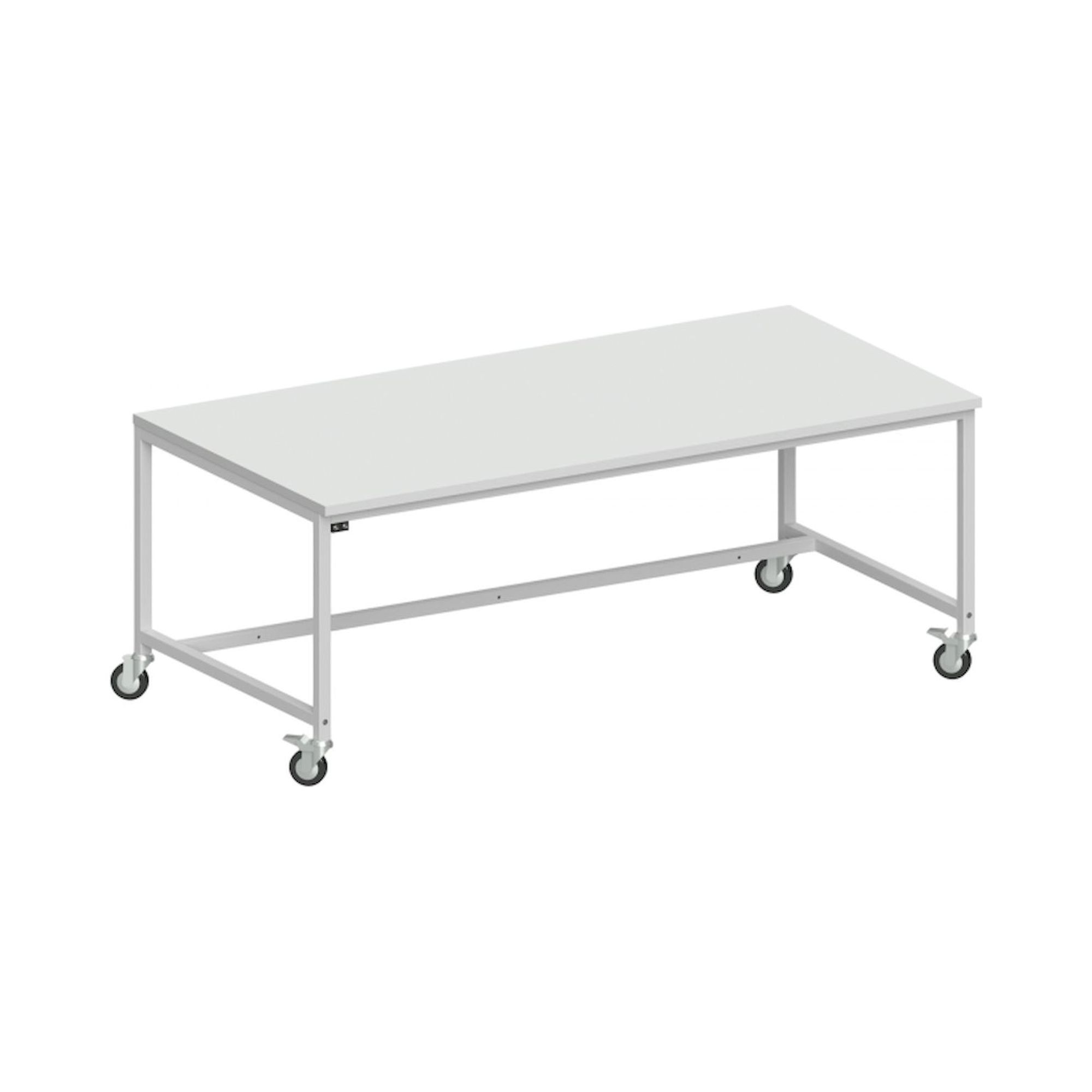Karl 30.245.34. ESD-Arbeitstisch Basic fahrbar verstärkte Ausführung, 2000x1000 mm