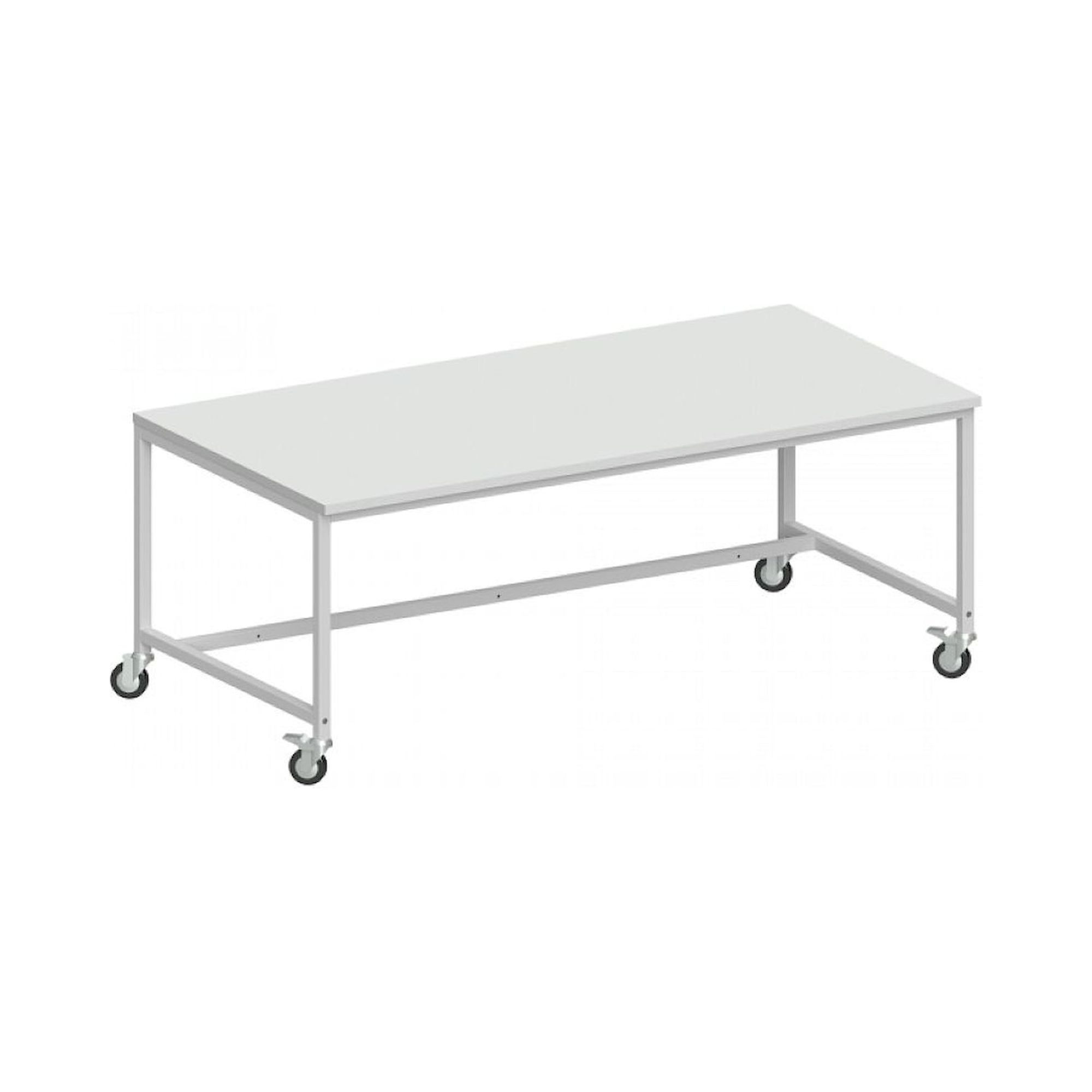 Karl 30.245.63. Arbeitstisch Basic fahrbar verstärkte Ausführung, 2000x1000 mm