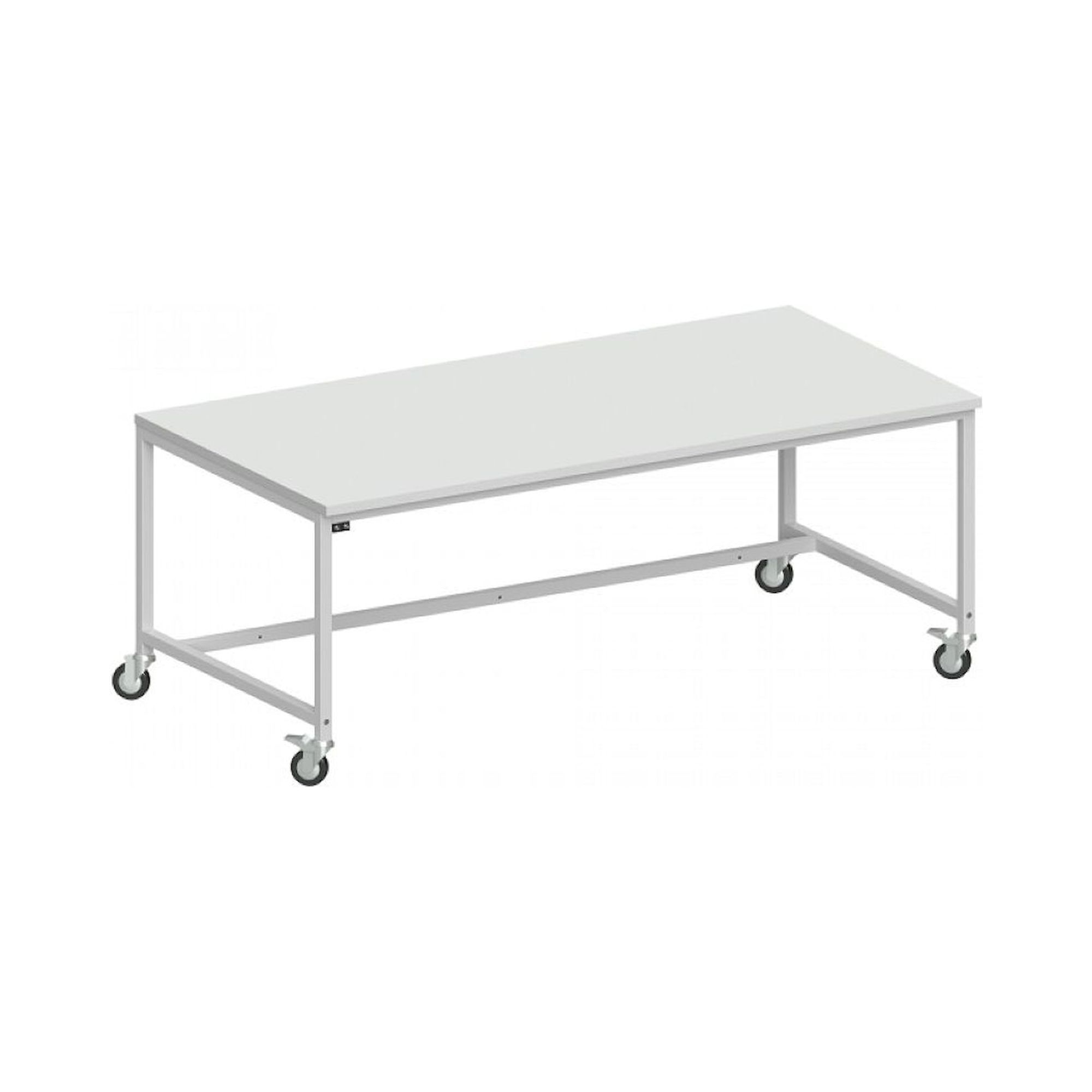 Karl 30.245.66. ESD-Arbeitstisch Basic fahrbar verstärkte Ausführung, 2000x1000 mm