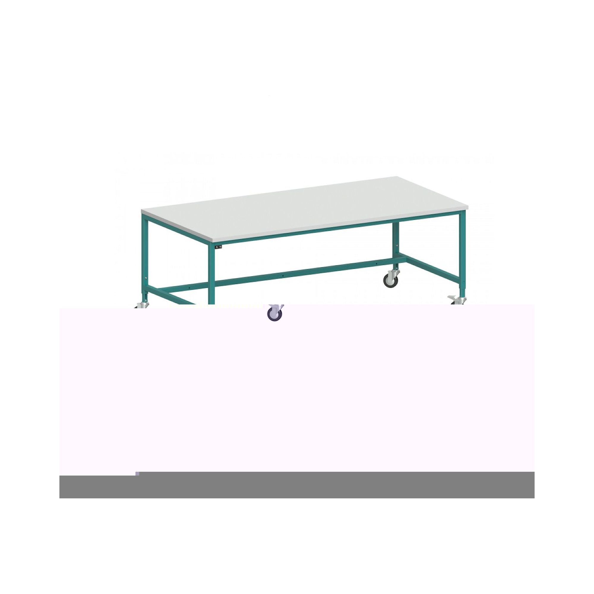 Karl 31.245.35. ESD-Arbeitstisch Basic fahrbar verstärkte Ausführung, 2000x1000 mm