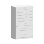 Karl 508.436.31. ESD-Beistellschrank 800 Holzausführung mit 7 Schubladen, 800x450x1352 mm