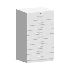 Karl 508.636.40. Beistellschrank 800 Holzausführung mit 9 Schubladen, 800x650x1352 mm