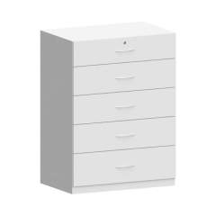 Karl 510.636.21. ESD-Beistellschrank 1000 Holzausführung mit 5 Schubladen, 1000x650x1352 mm