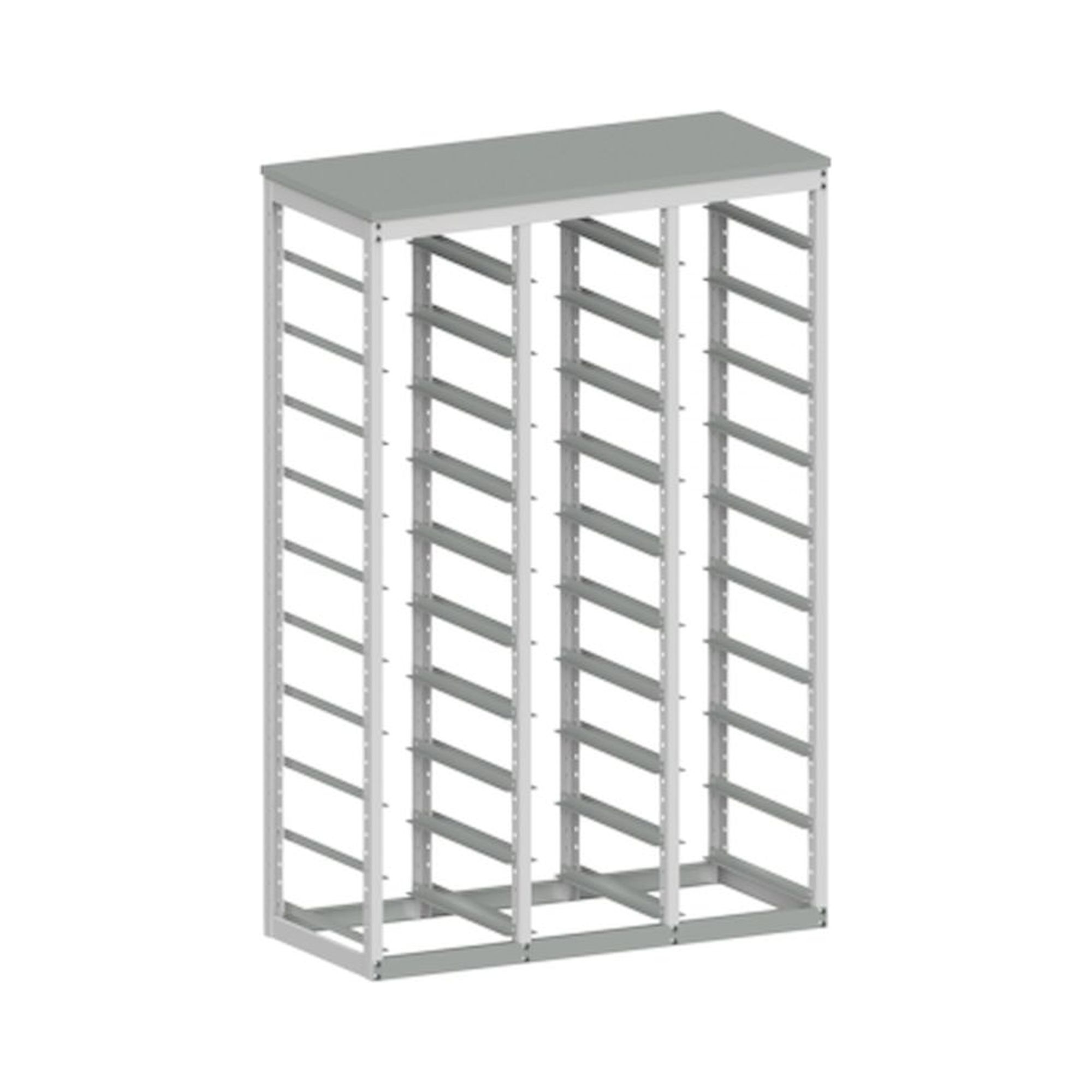 Karl 66.646.43. EF-Regal Deckplatte Stahlblech, 1400x625x2125 mm