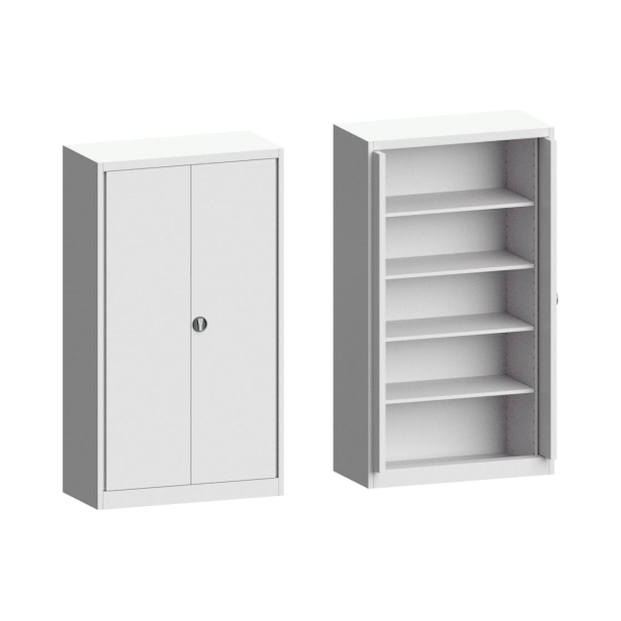 Karl 72.641.70. ESD-Stahlschrank mit EINSCHWENKTÜREN, 1100x530x2125 mm