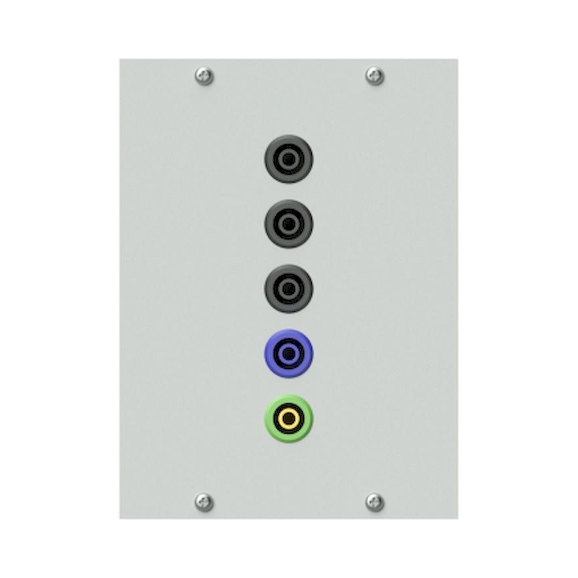 Karl 95.450.70. EAL-Einsatzplatte SICHERHEITS-LABORBUCHSEN, 100x135 mm