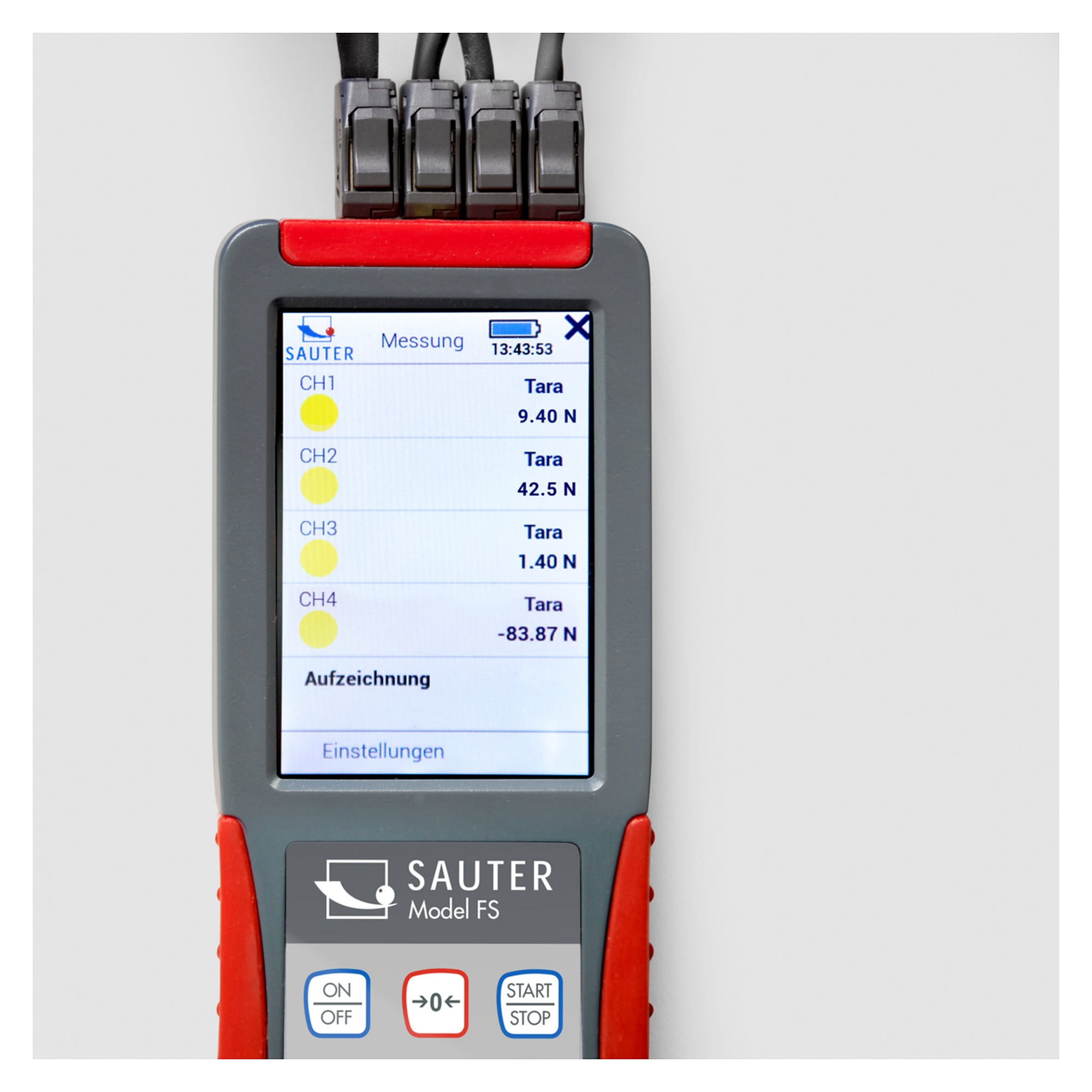 Digitales Kraftmessgerät für 4 externe Messzellen, Touchscreen - SAUTER FS 4