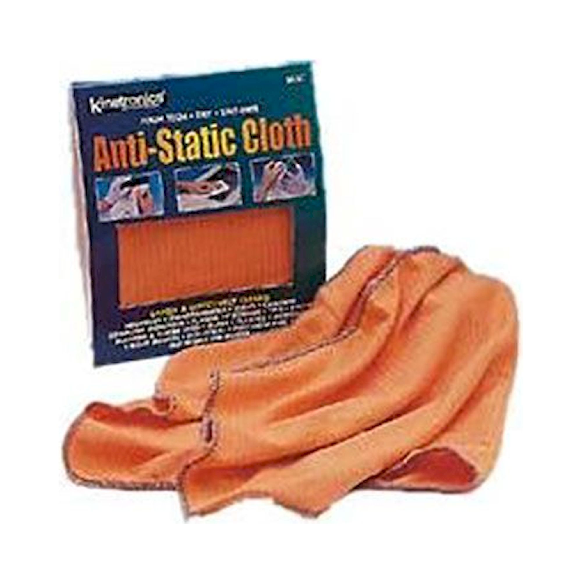 Chiffon microfibre antistatique pour nettoyage à sec, 450 x 250 mm - Kinetronics ASC-PP