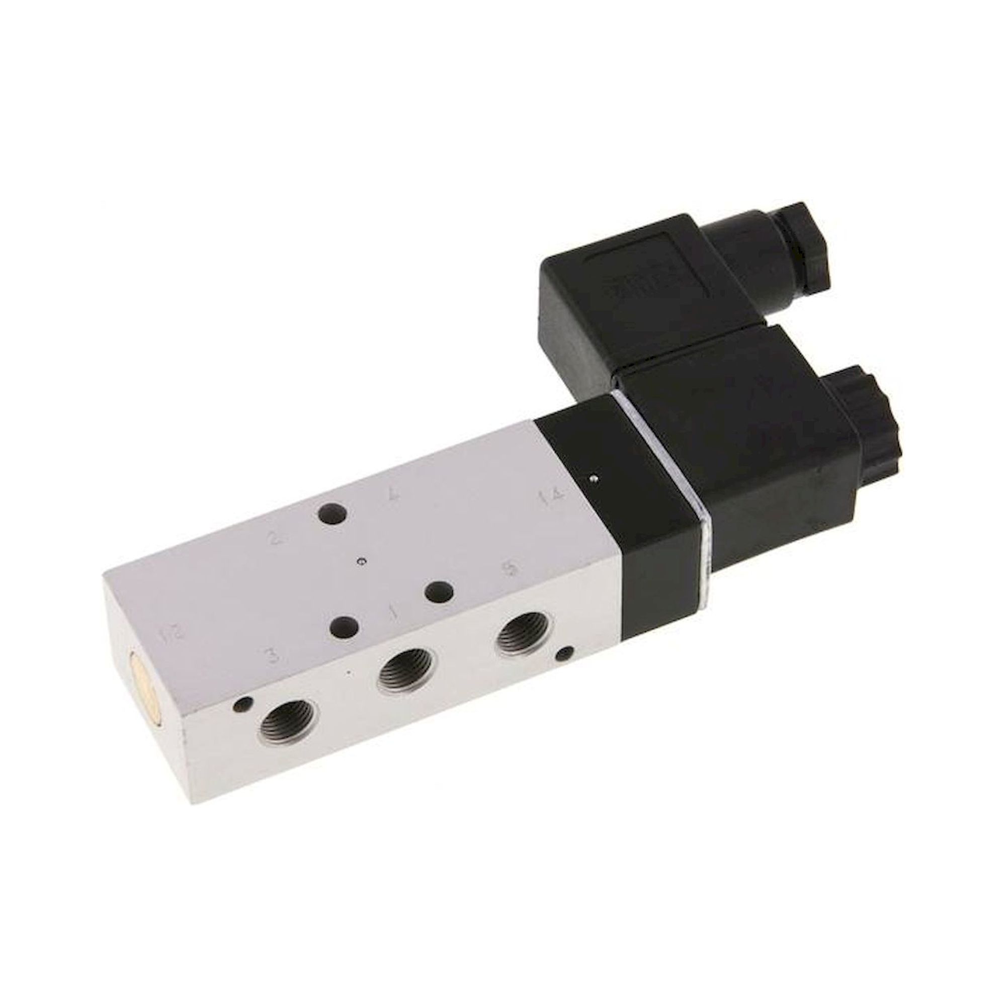 Airtec KM 09511HN 12V=. 5/2-Wege Magnetventil, G 1/8", Feder, 12 V DC, Standard