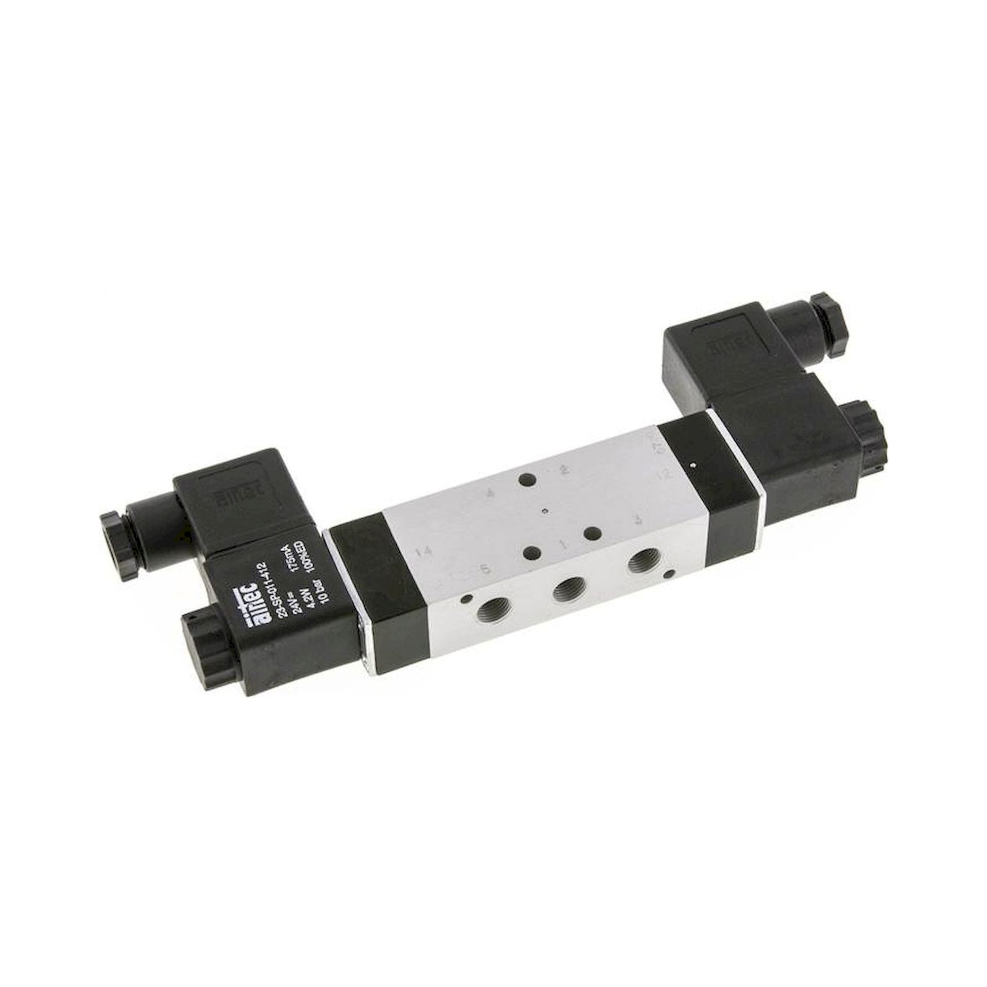 Airtec KM 09520HN 24V=. 5/2-Wege Magnetimpulsventil, G 1/8", 24 V DC, Standard