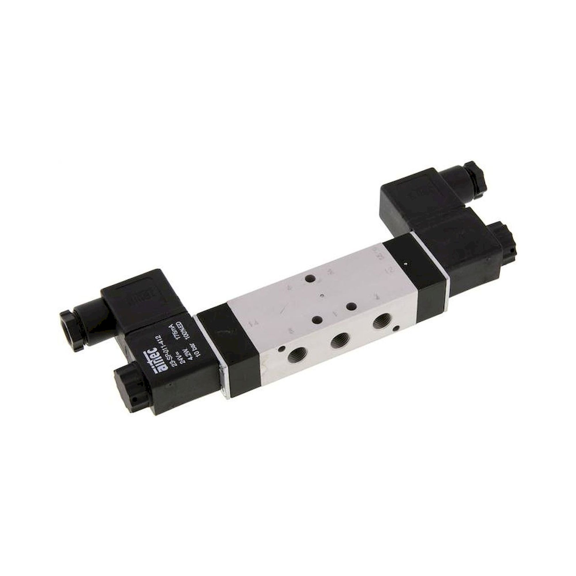 Airtec KM 09533HN 12V=. 5/3-Wege Magnetventil, G 1/8", Mittelstellung entlüftet, 12 V DC, Standard