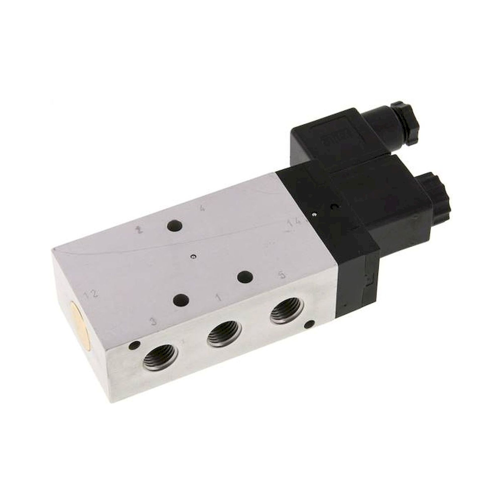 Airtec KM 10510HN 230V. 5/2-Wege Magnetventil, G 1/4", Luftfeder, 230 V AC, Standard