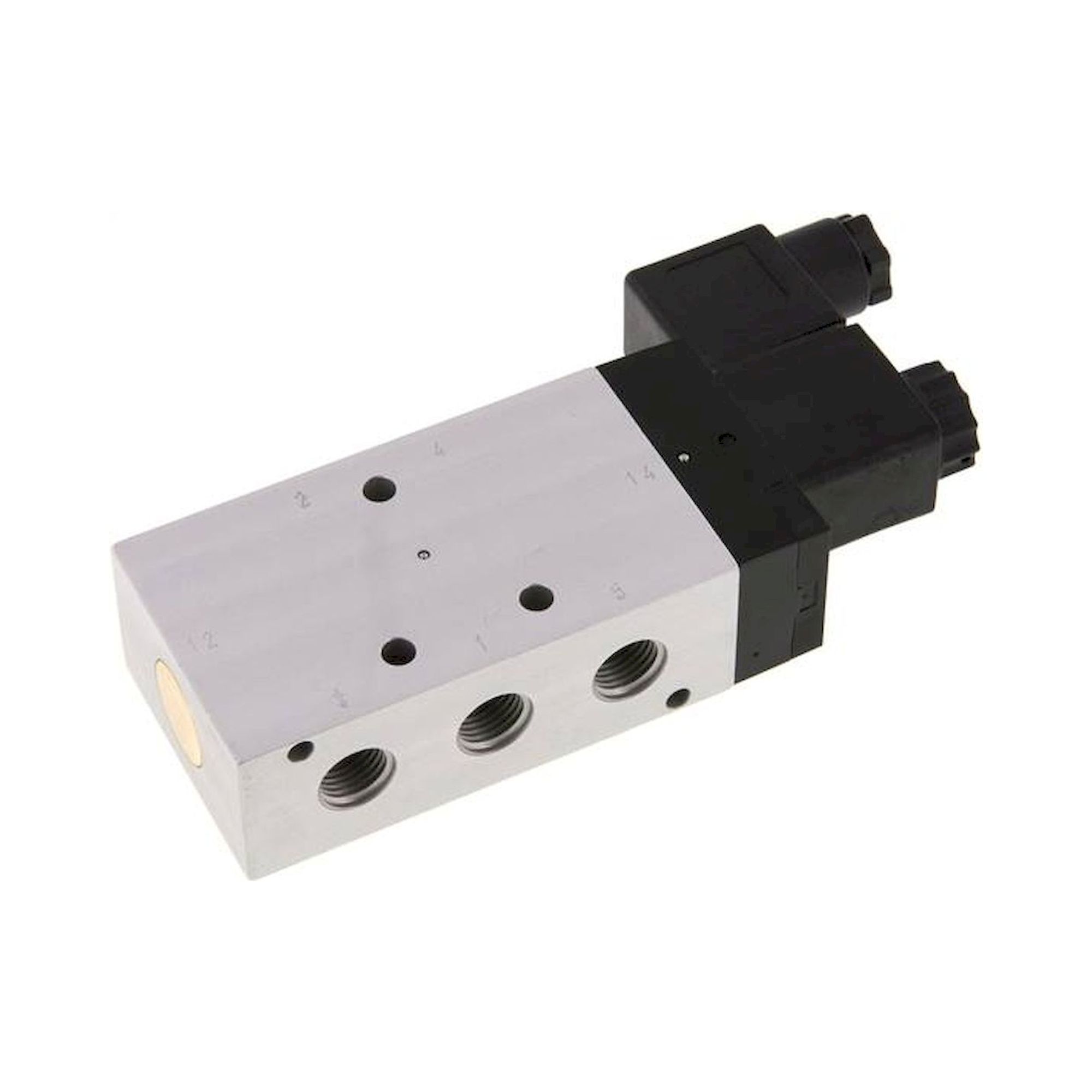 Airtec KM 10511HN 115V. 5/2-Wege Magnetventil, G 1/4", Feder, 115 V AC, Standard