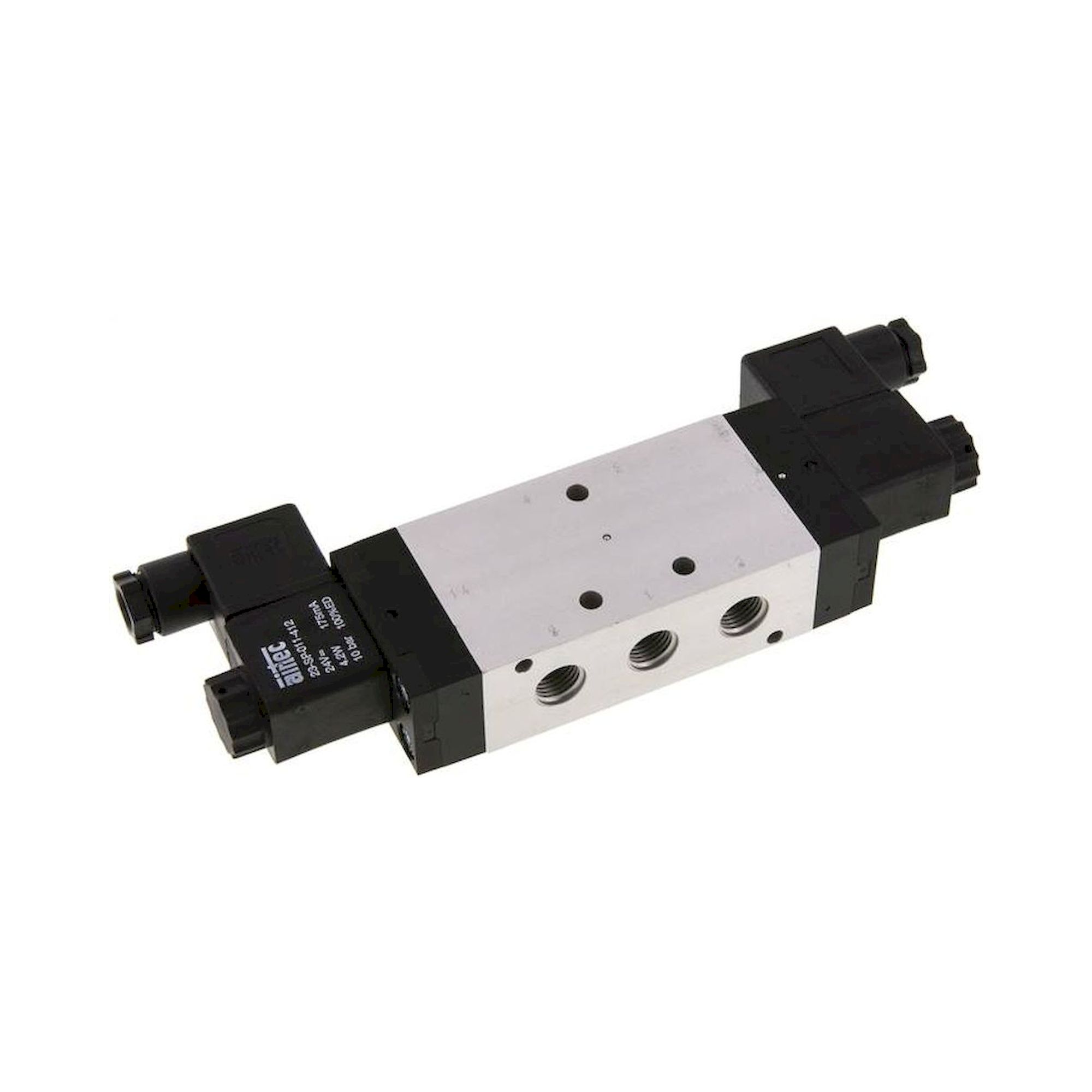 Airtec KM 10533HN 115V. 5/3-Wege Magnetventil, G 1/4", Mittelstellung entlüftet, 115 V AC, Standard