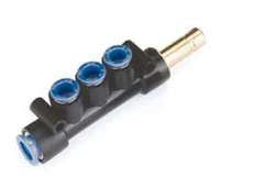 SMC KM15-04-08-3. KM15, One-touch Fittings Manifold Series - Port A One-touch Fitting, Port B One-touch Fitting Plug-in