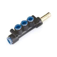 SMC KM15-06-08-3. KM15, One-touch Fittings Manifold Series - Port A One-touch Fitting, Port B One-touch Fitting Plug-in