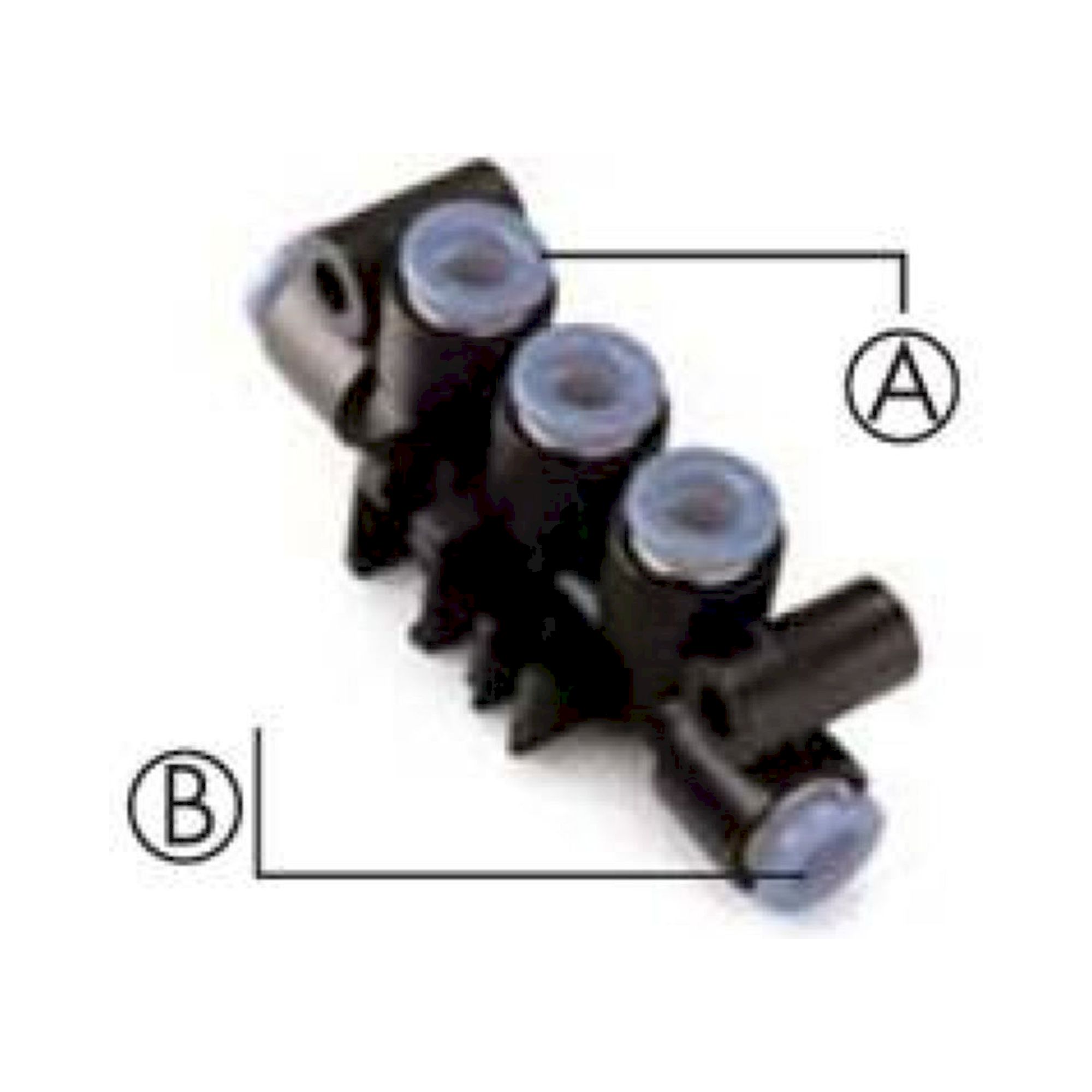 SMC KM16-04-04-3. KM16, One-touch Fittings Manifold Series - Port A One-touch Fitting, Port B One-touch Fitting