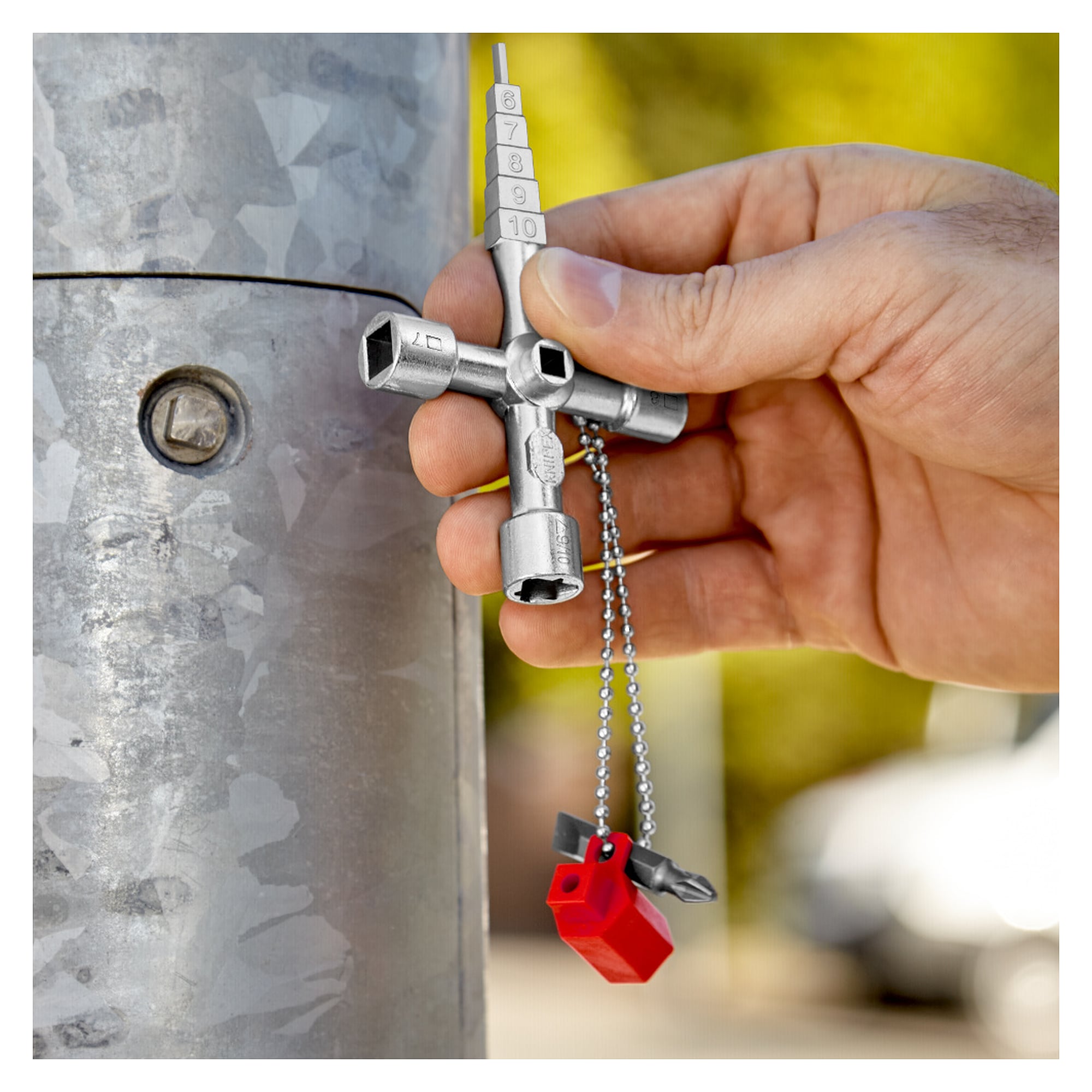 Profi-Key universal key for 5 locking systems, with 3 mm grub screw, 89 mm