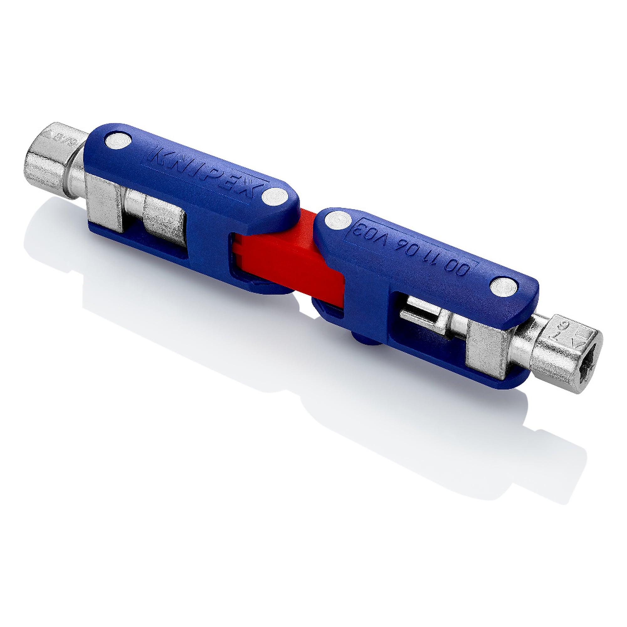 Foldable control cabinet key Double-Joint for 3 locking systems, 62 mm