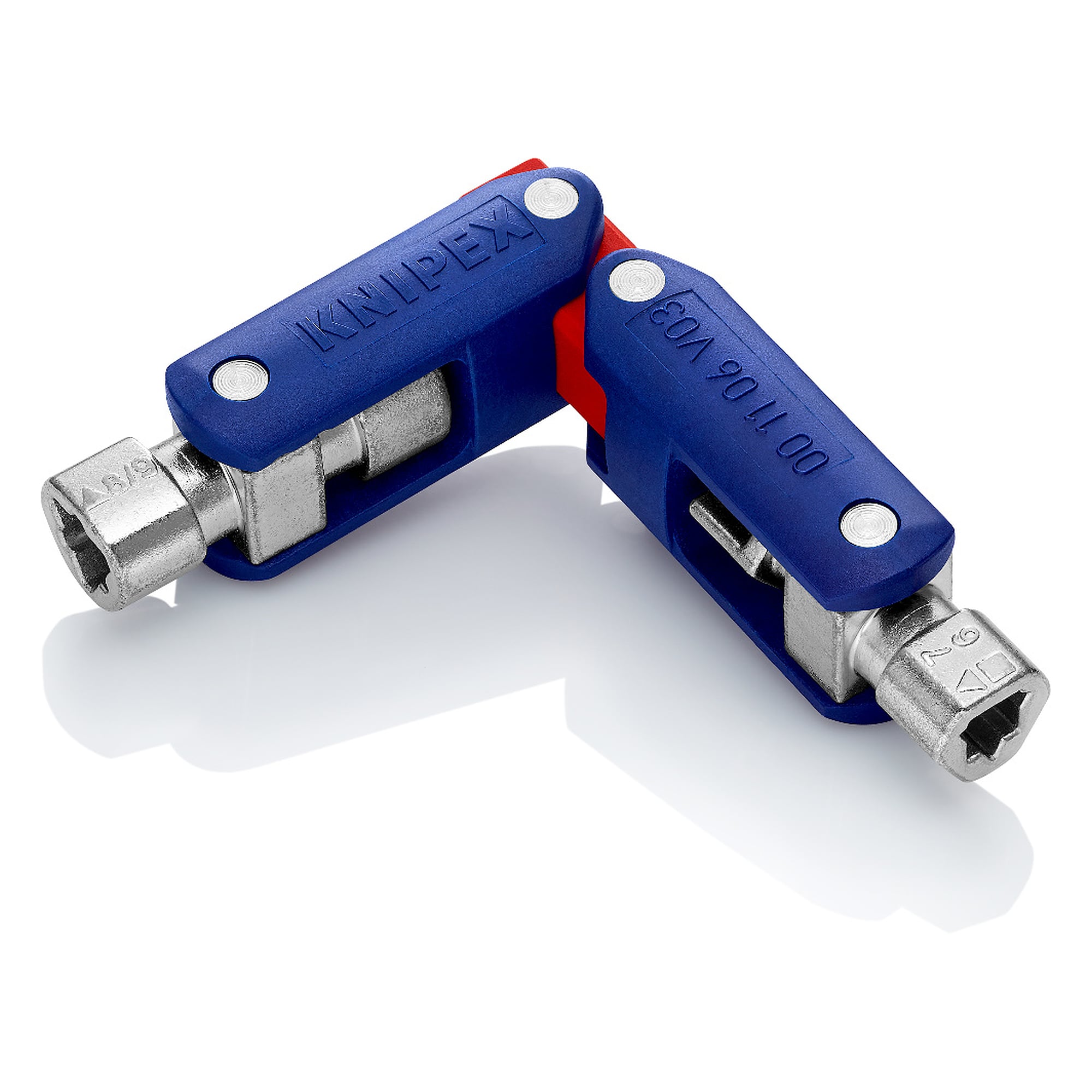 Foldable control cabinet key Double-Joint for 3 locking systems, 62 mm