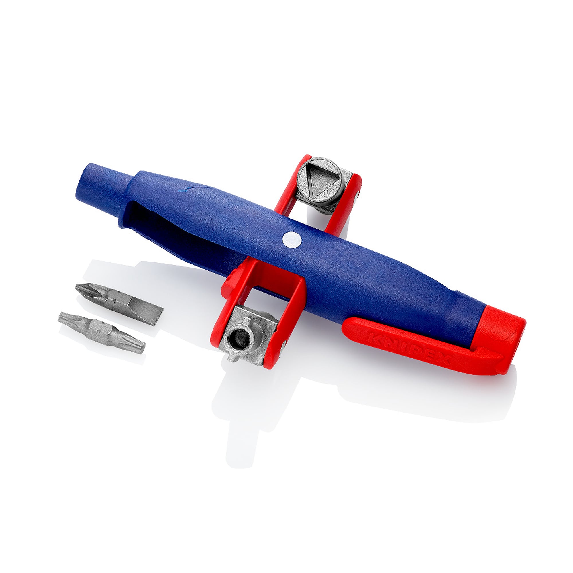 Pen-style control cabinet key for 4 locking systems, with bit holder, 145 mm