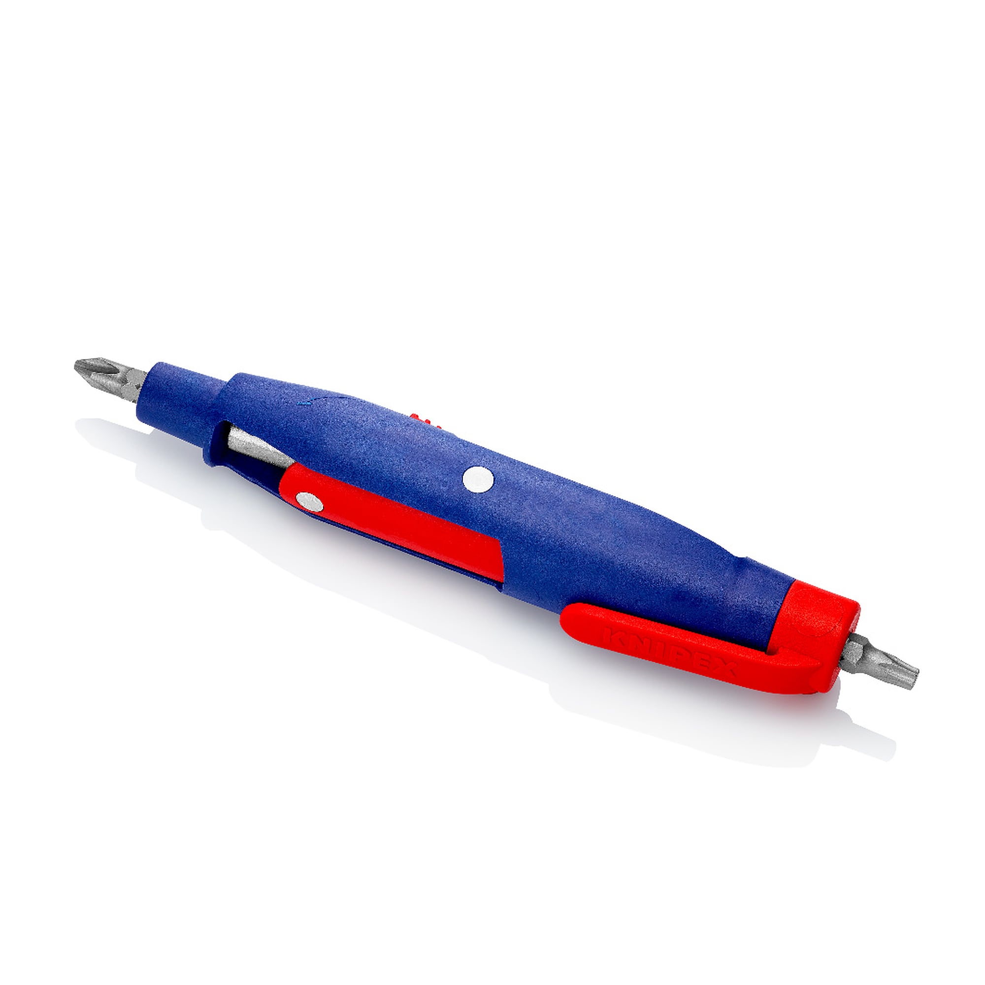 Pen-style control cabinet key for 4 locking systems, with bit holder, 145 mm