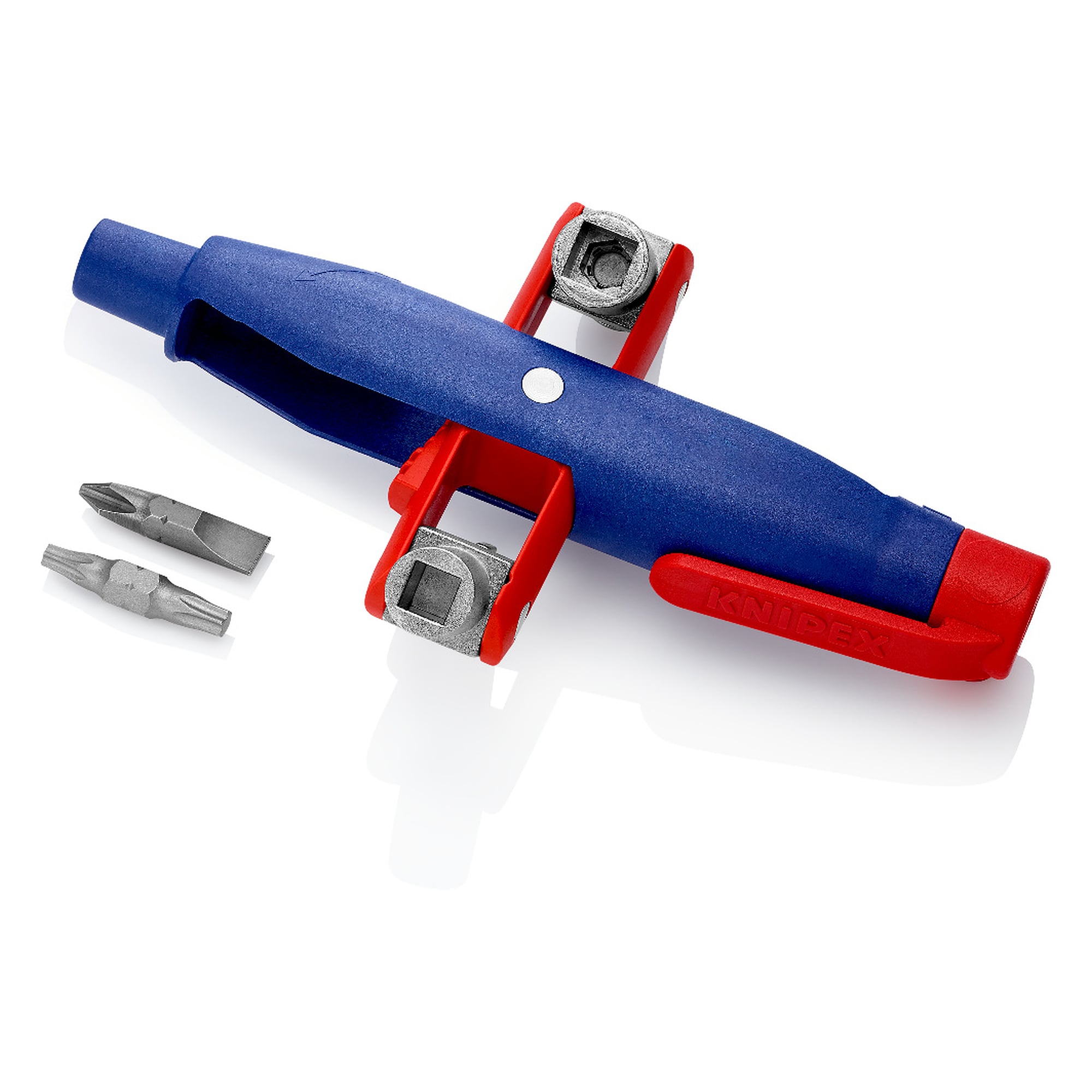 Pen-style control cabinet key for 4 locking systems, with bit holder, 145 mm