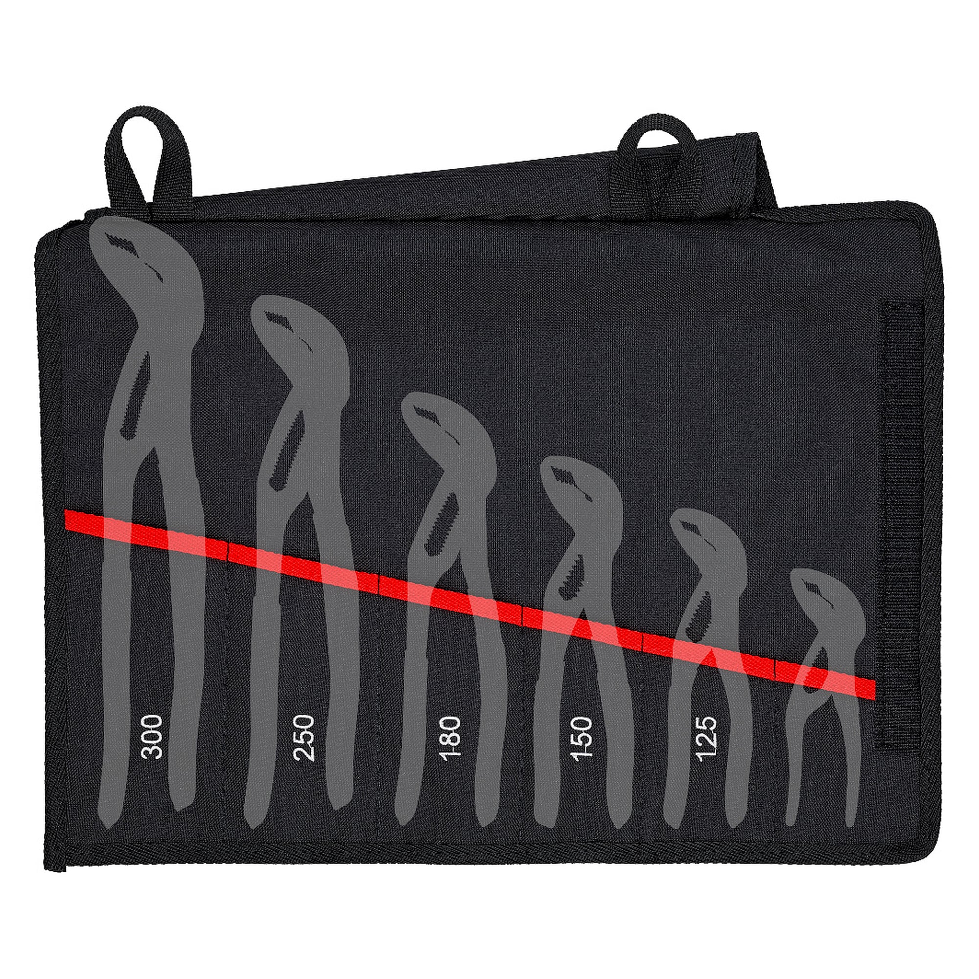 Tool roll for KNIPEX Cobra empty, polyester with hook-and-loop fastener, 440 x 330 mm open