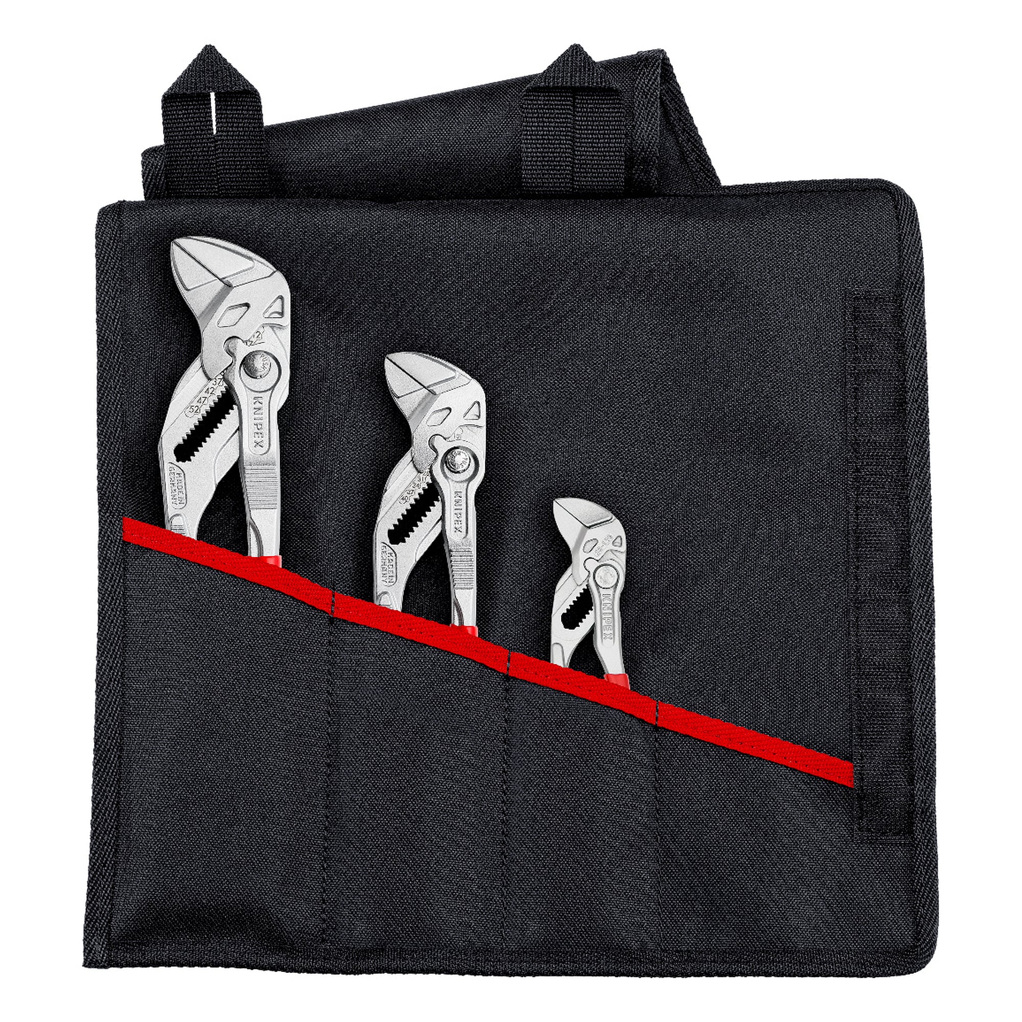Zangenschlüssel-Set 3-teilig mit 125, 180 und 250 mm in Rolltasche