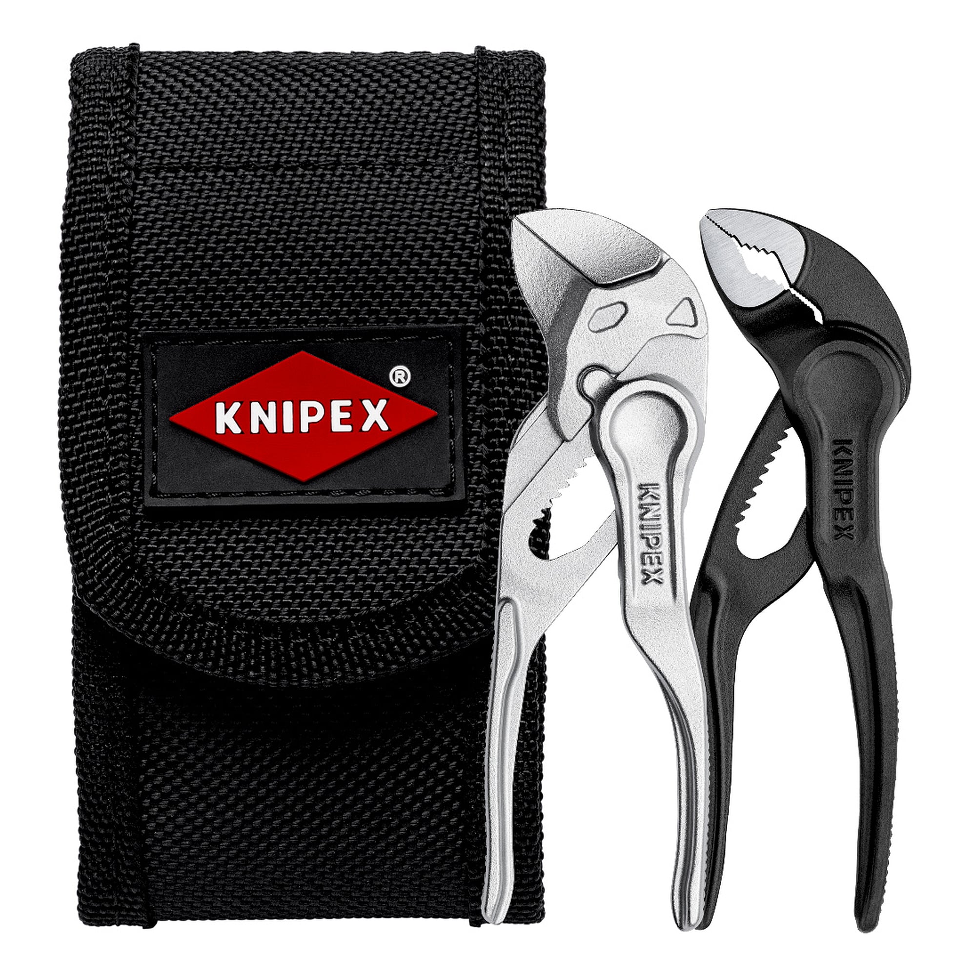 Mini-Zangenset XS 2-teilig mit Zangenschlüssel XS und Cobra XS in Gürteltasche