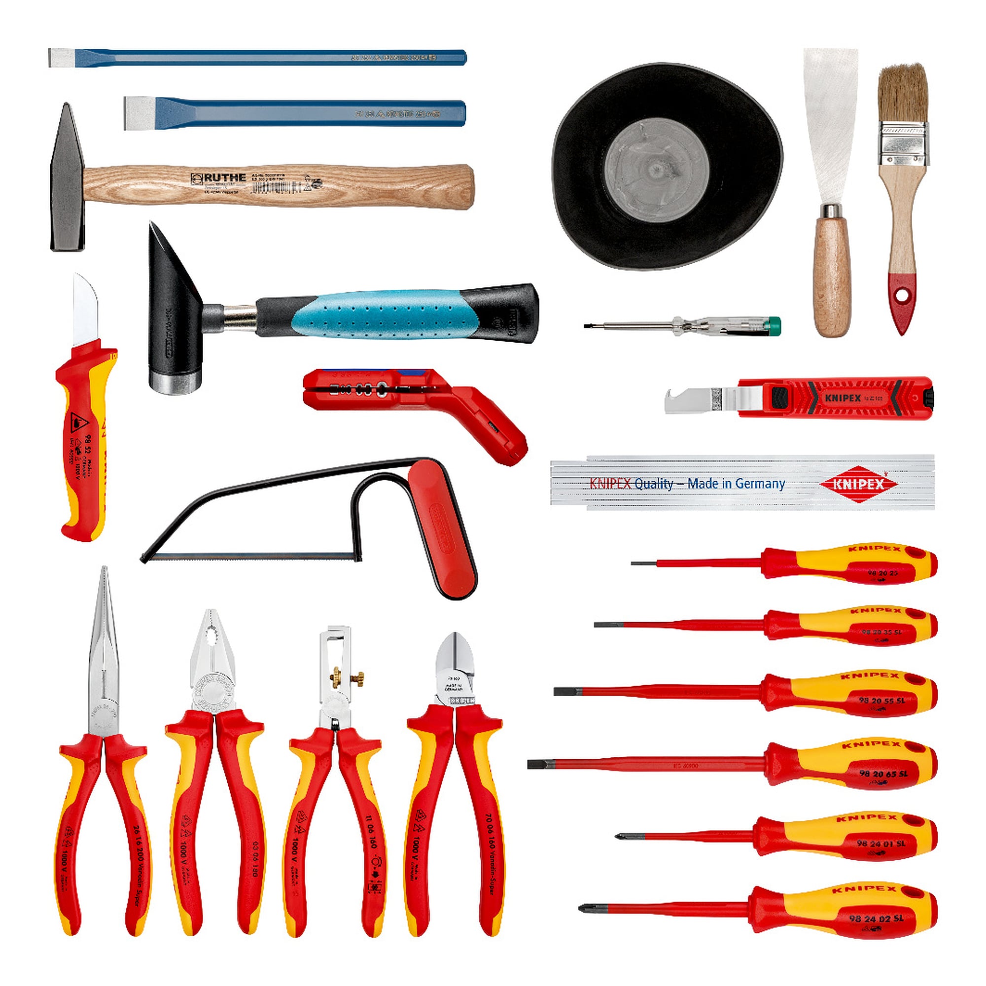 Tool bag Classic Electric, 23 pieces, partly VDE-tested to DIN EN 60900