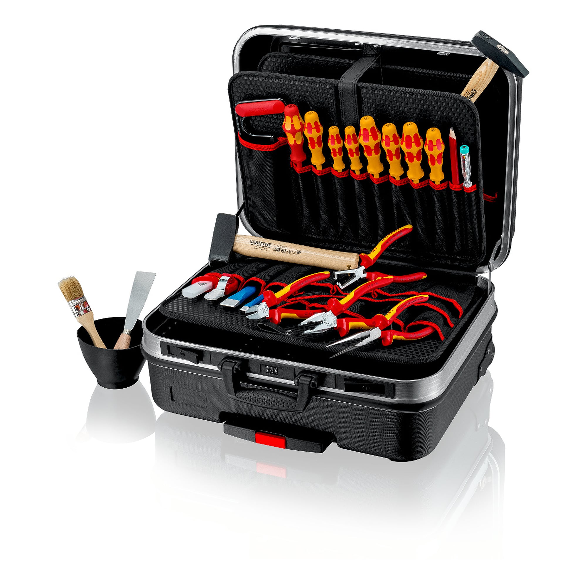 Werkzeugkoffer BIG Basic Move Elektro, 24-teilig, mit Rollen und Teleskopgriff