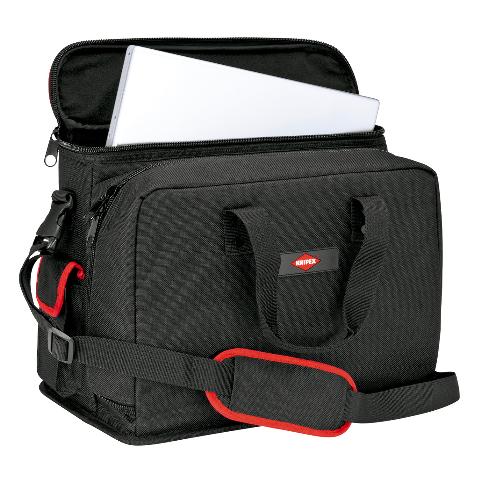 Werkzeugtasche Service, leer, Laptopfach bis 19 Zoll, 47 Steckmöglichkeiten