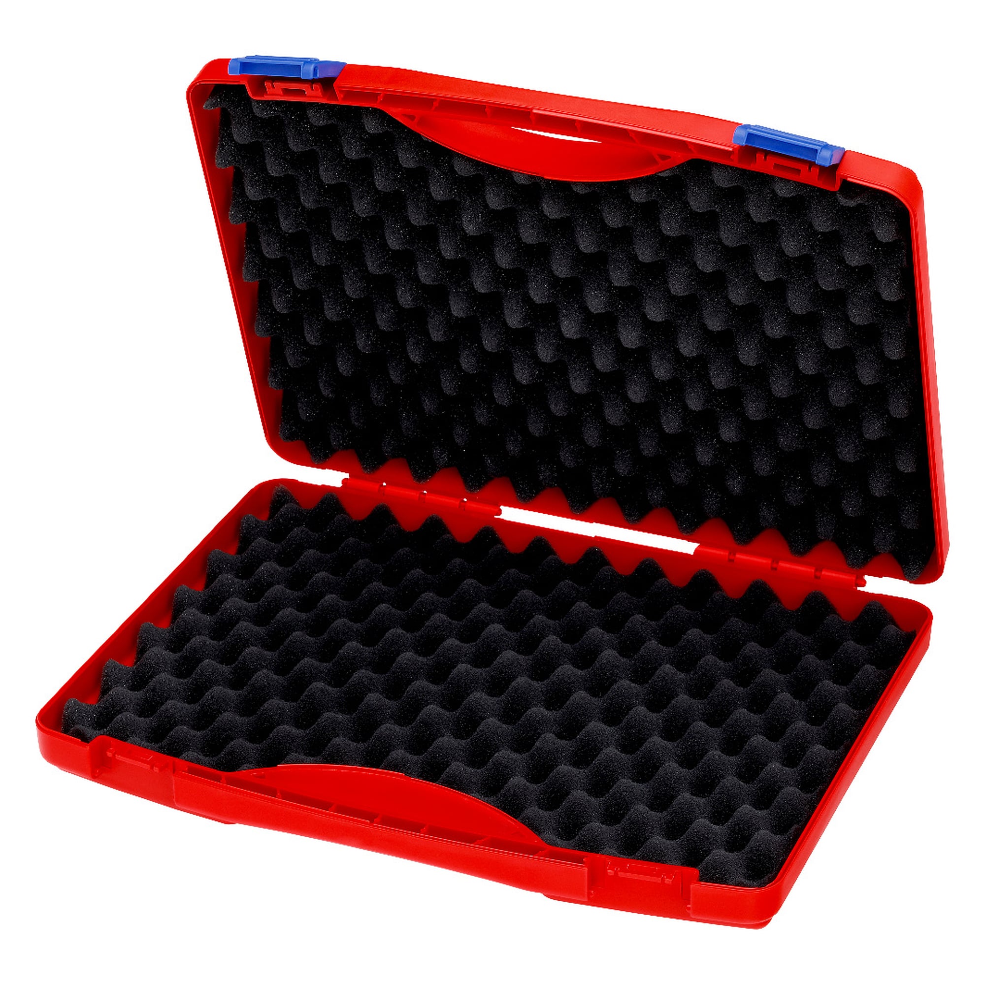 Tool Box RED, empty, shock-resistant plastic with honeycomb foam insert, 340 mm