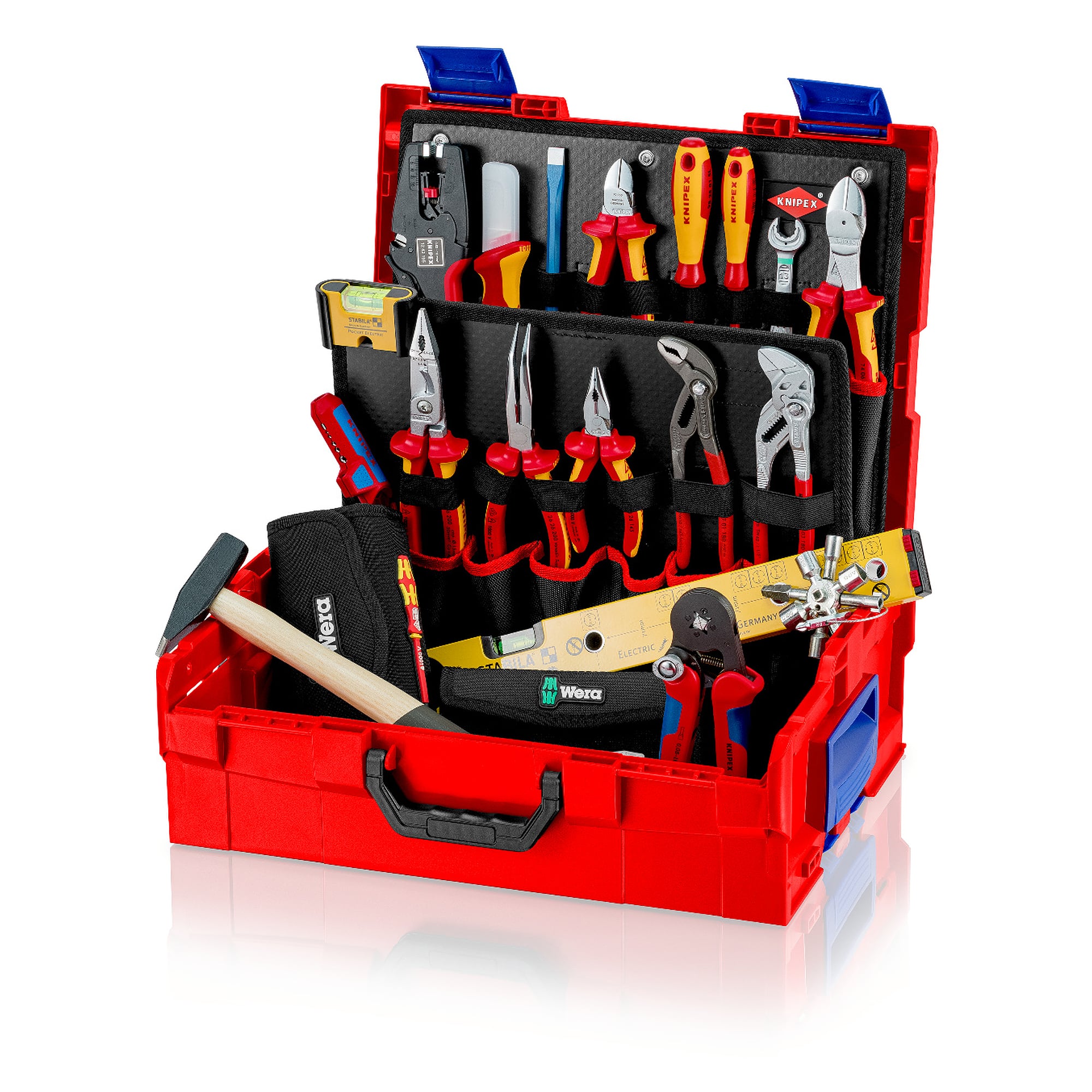 L-BOXX Elektro, 63-teilig, 14 KNIPEX-Werkzeuge, 48 Steckmöglichkeiten