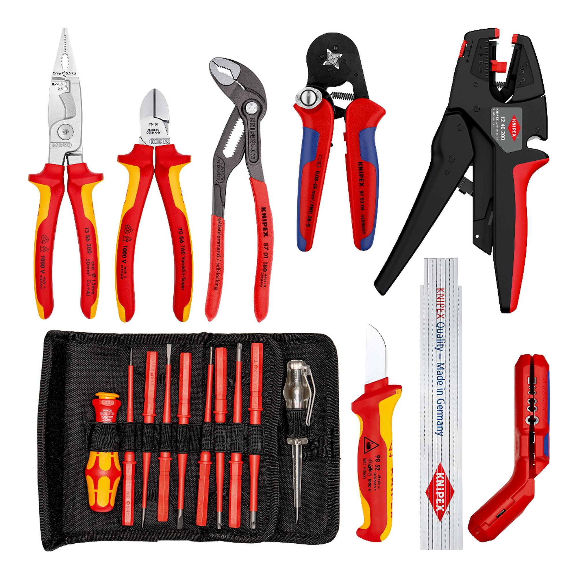 Mallette à outils "Robust23" Électro, 25 pièces, étanche à la poussière et à l'eau, 23 litres