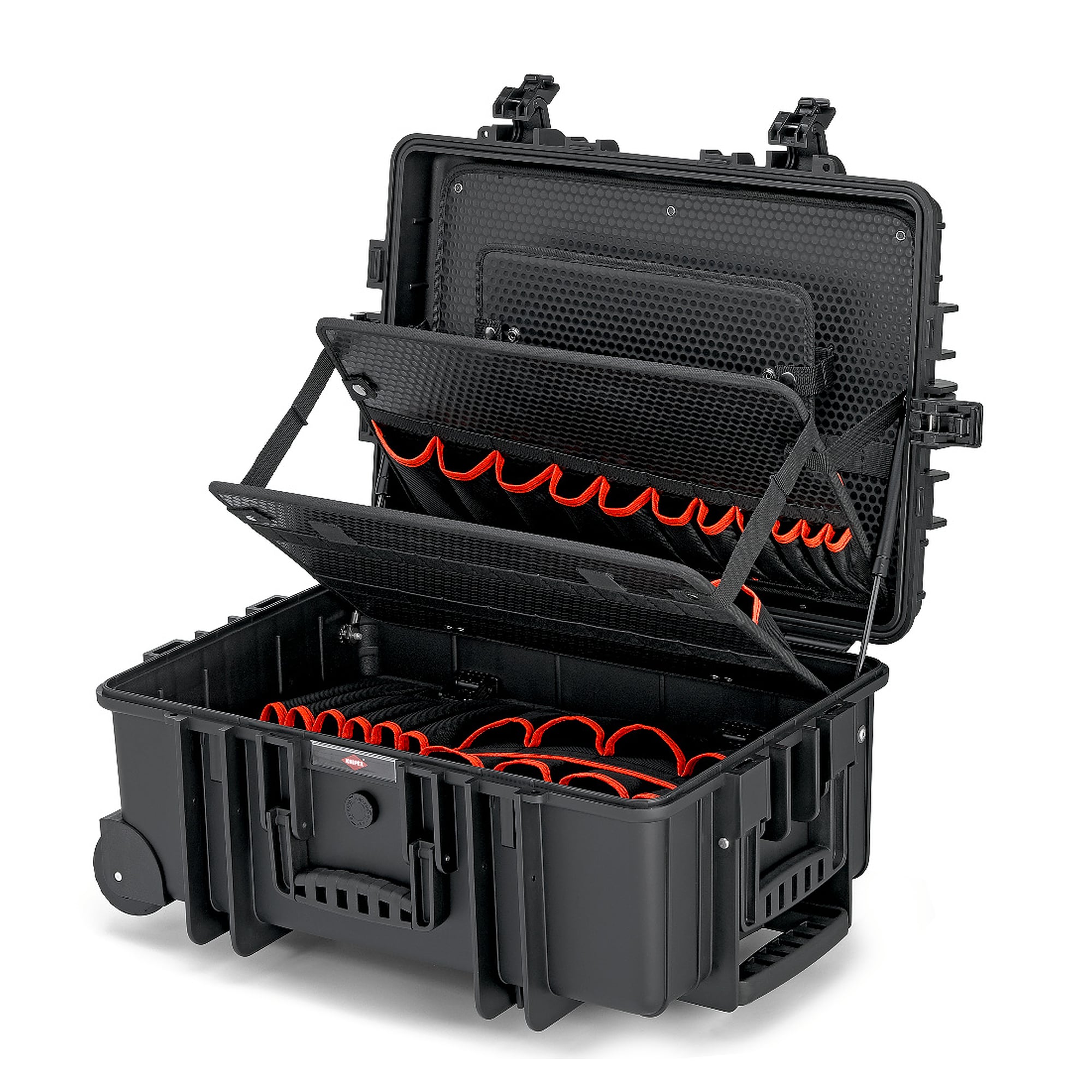 Werkzeugkoffer Robust45 Move leer, 45 l Volumen, 147 Steckmöglichkeiten, Rollen und Teleskopgriff