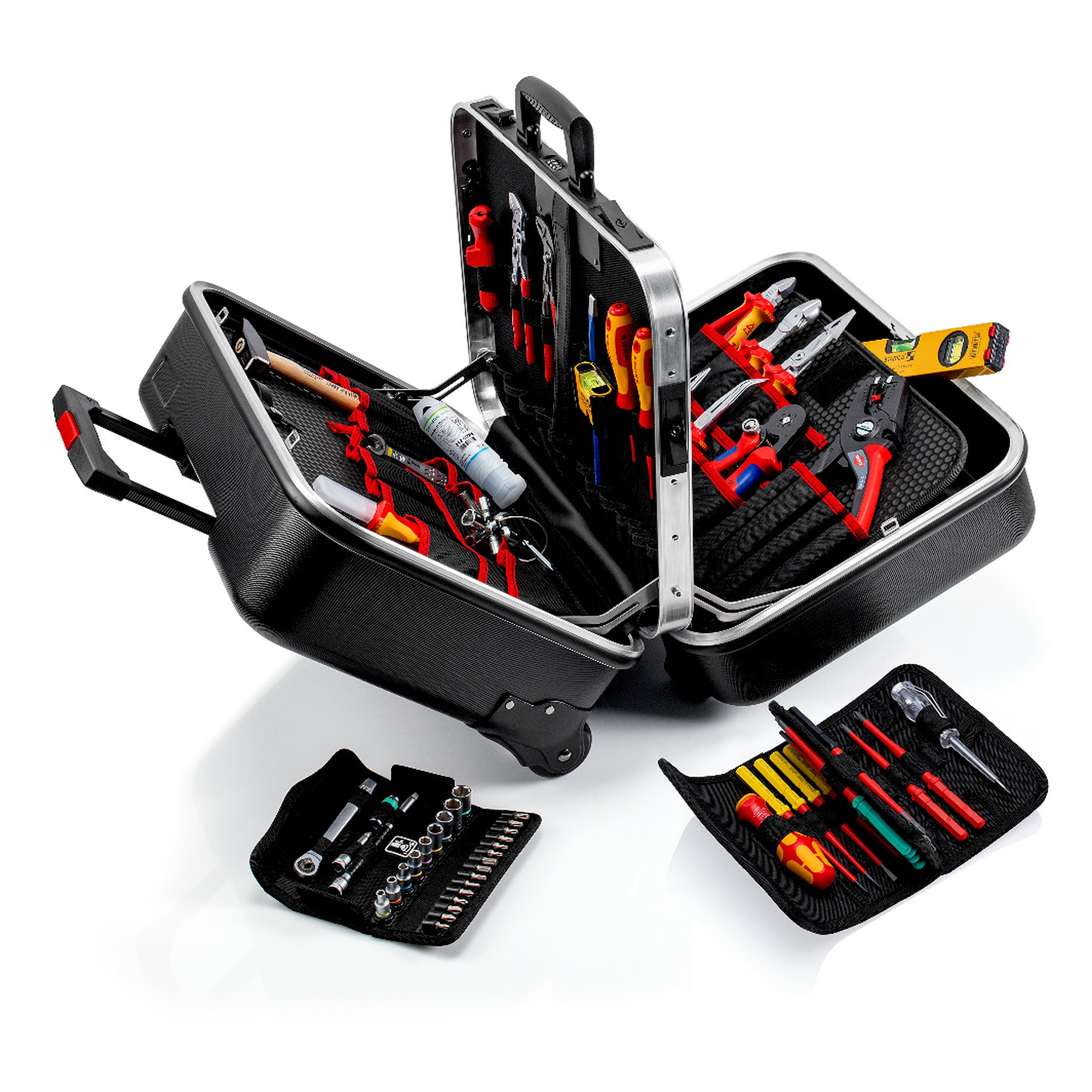 Mallette à outils BIG Twin Move Électro, 66 pièces, 14 outils KNIPEX, roulettes et poignée télescopique