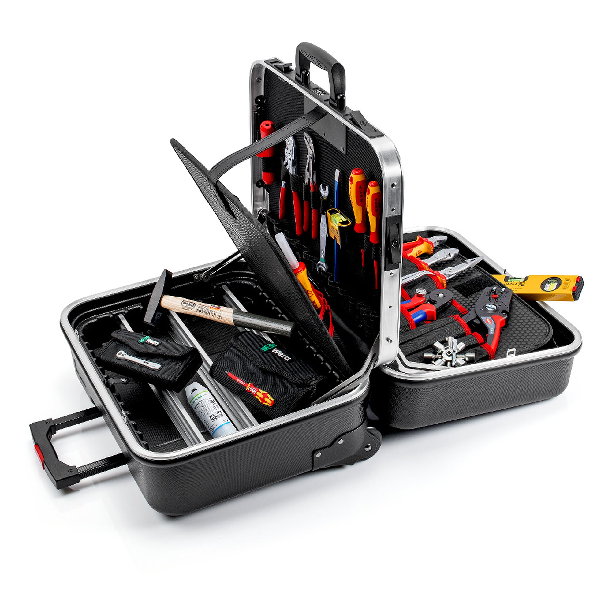 Mallette à outils BIG Twin Move Électro, 66 pièces, 14 outils KNIPEX, roulettes et poignée télescopique
