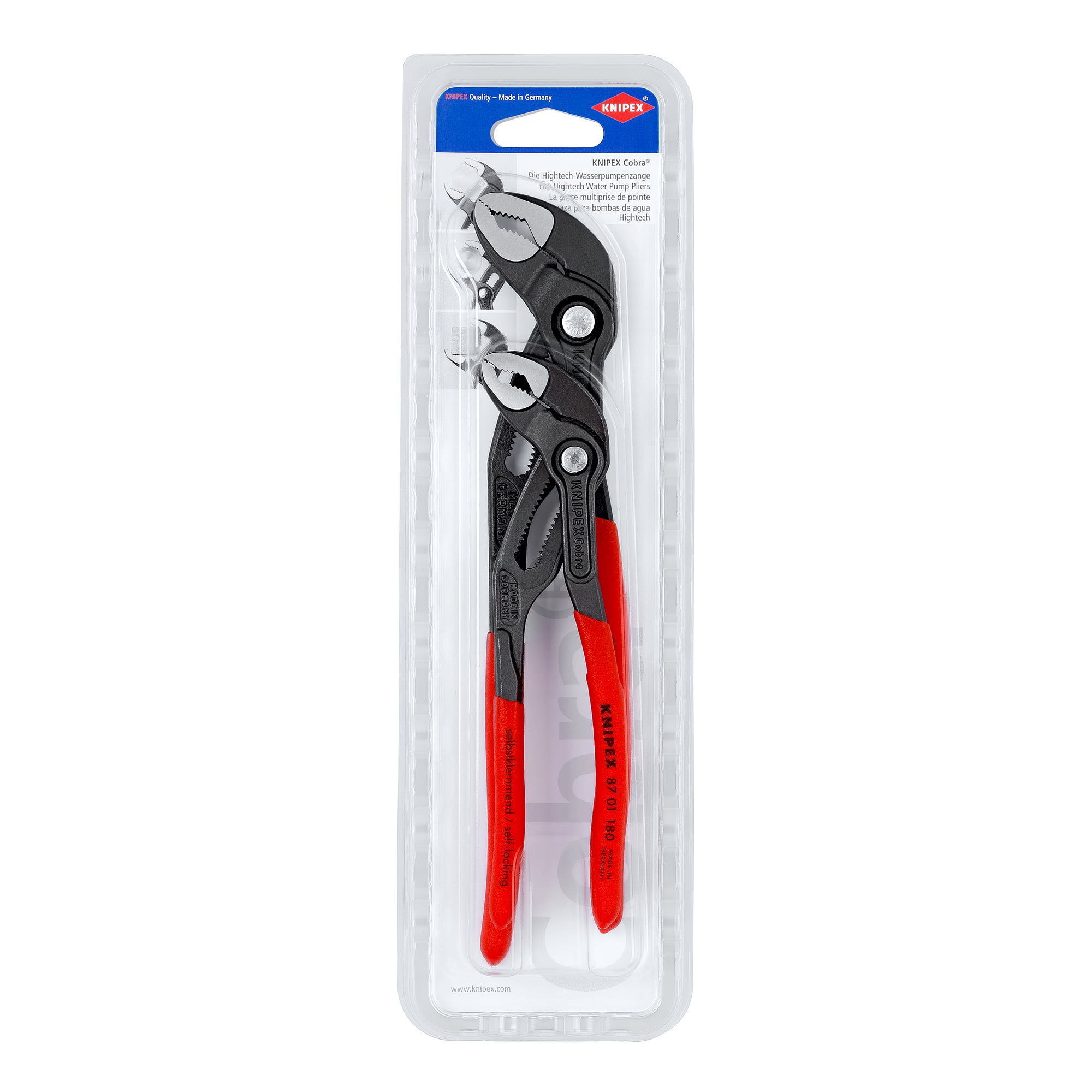 Jeu de pinces Cobra 2 pièces avec pinces multiprises 180 mm et 250 mm