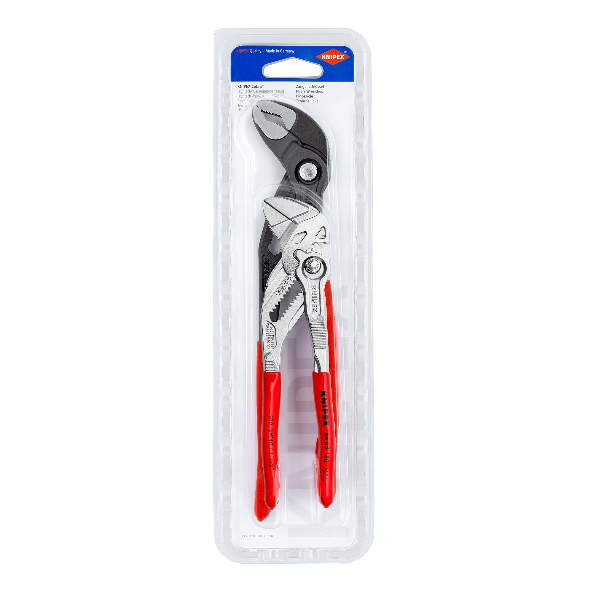 Zangen-Set 2-teilig mit Zangenschlüssel 180 mm und Wasserpumpenzange 250 mm