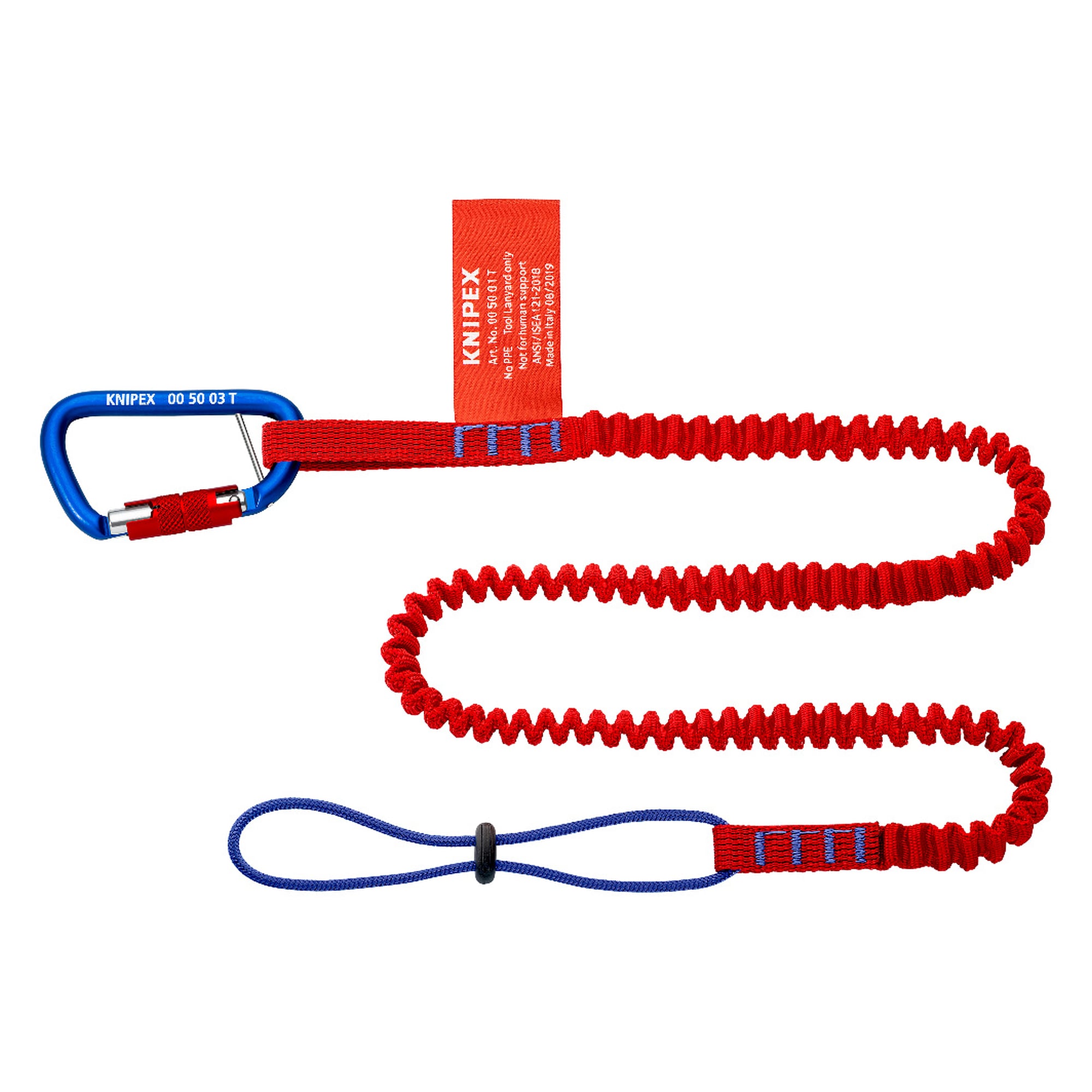 Sicherungssystem-Set Fangleine 900 mm mit fixiertem Materialkarabiner, bis 1,5 kg