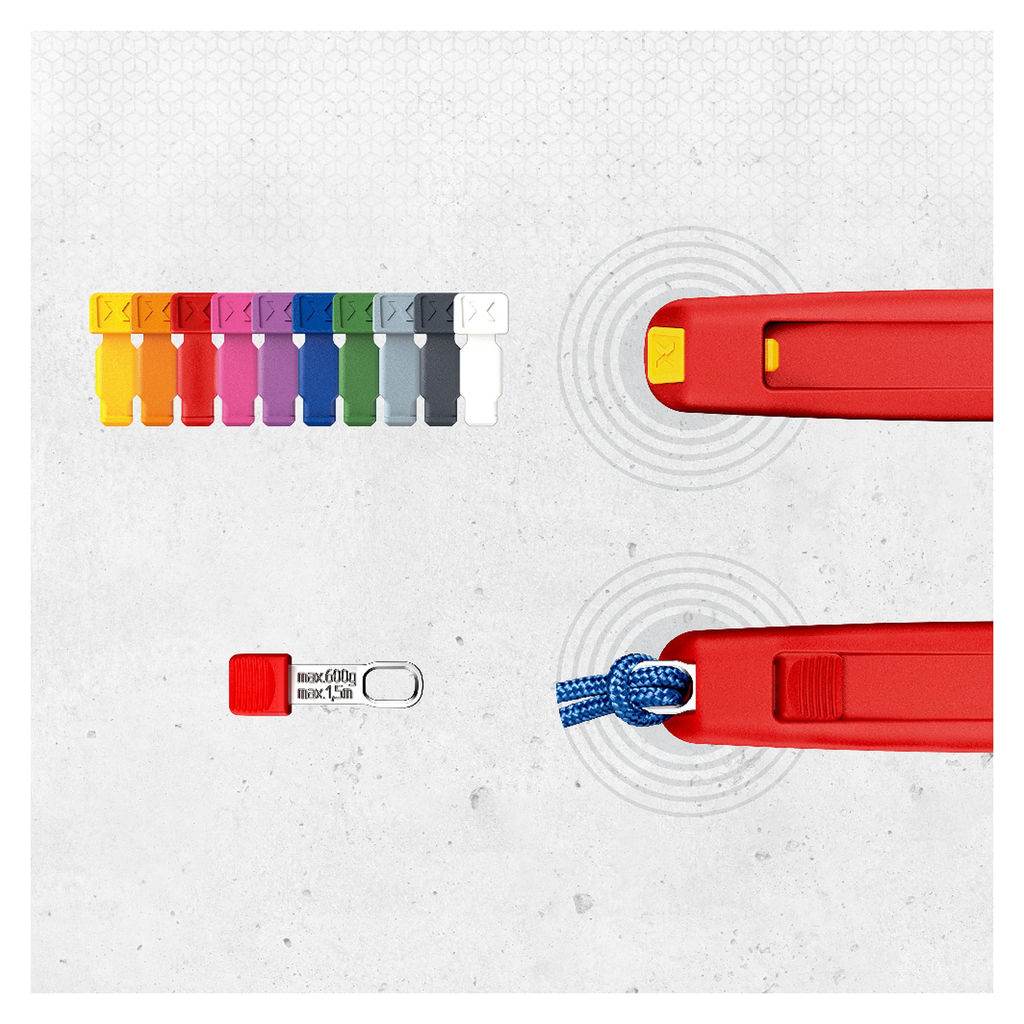 ColorCode Clips blue for marking tools with KNIPEXtend, 10 pieces