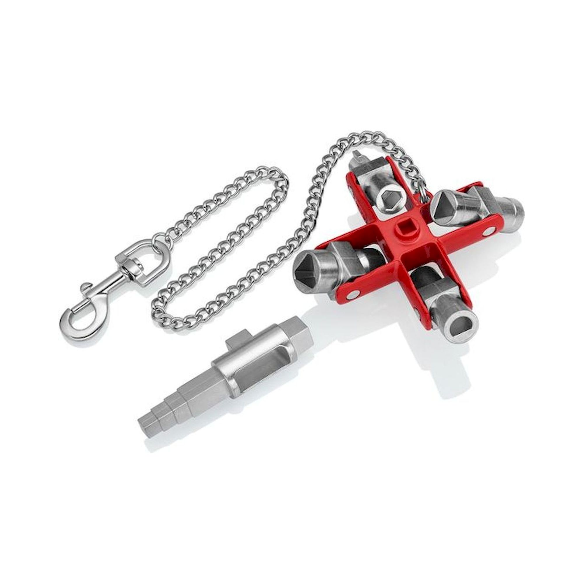 Knipex 00 11 06 V01. Universal wrench "Bau" for common lockers and locking systems, 90 mm