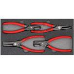 Knipex 00 20 01 V09. Pliers set "SRZ 3" in foam tray, 4 pieces