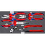 Knipex 00 20 01 V15. Pliers set "Basic" in foam tray, 4 pieces
